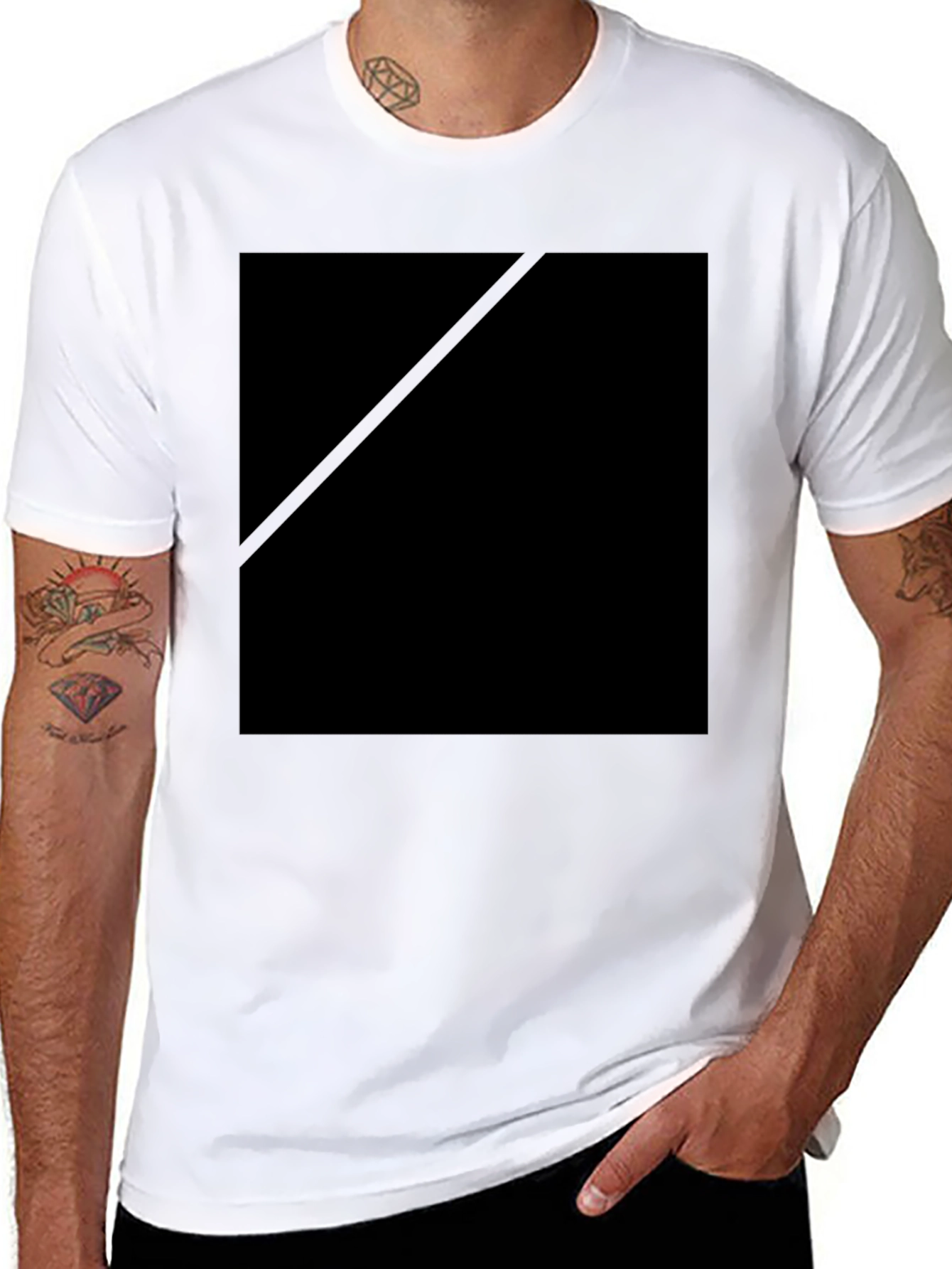 Black Crew Neck Casual T-Shirt