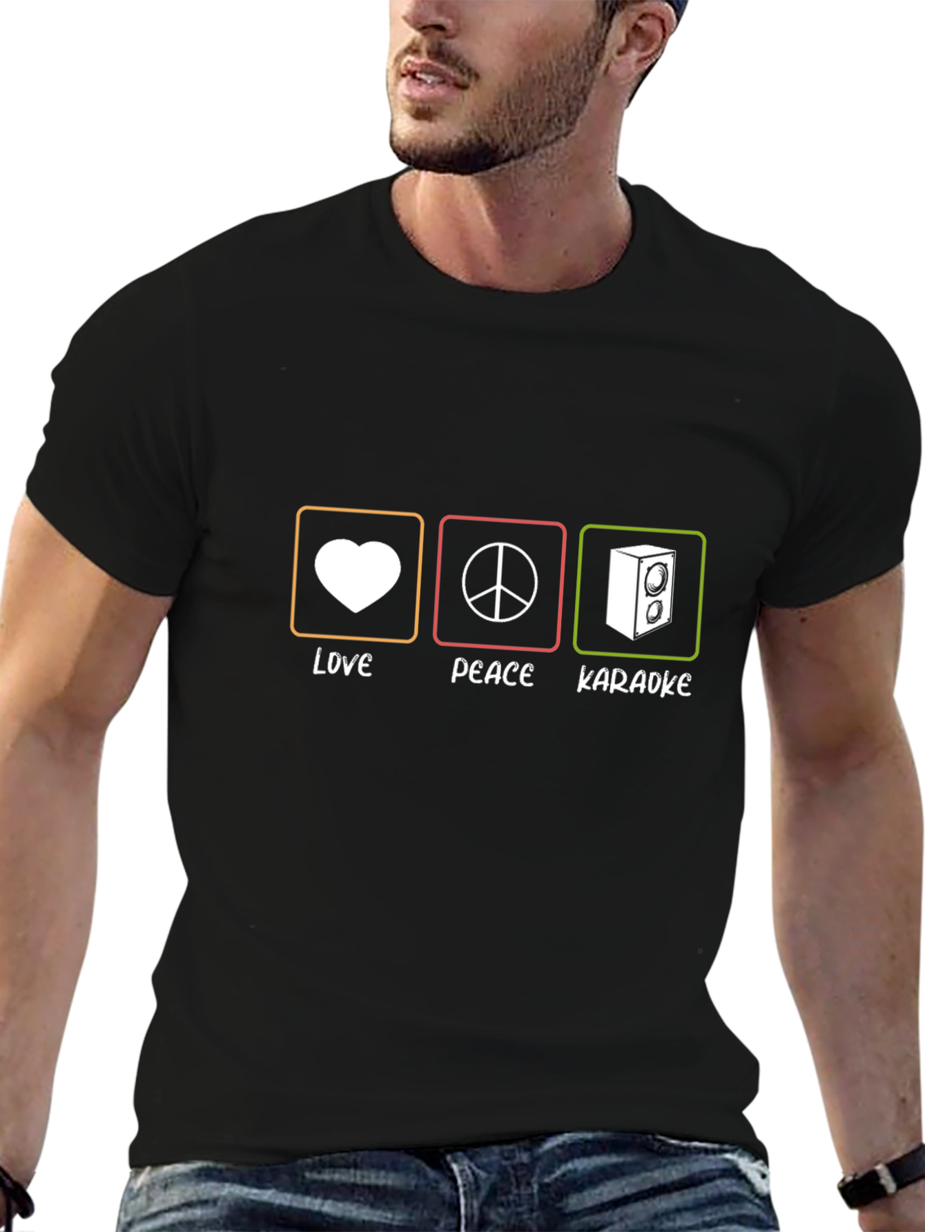 Love Peace Karaoke T-Shirt - Music Lover Tee