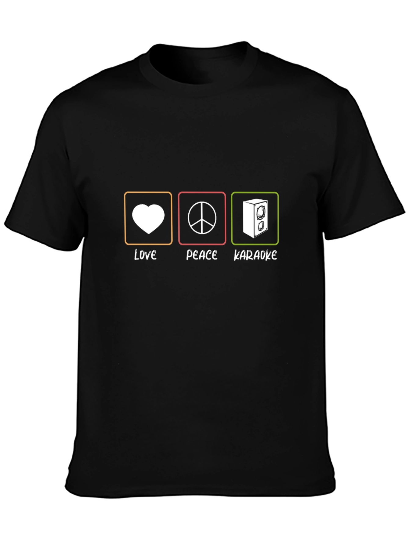 Love Peace Karaoke T-Shirt - Music Lover Tee