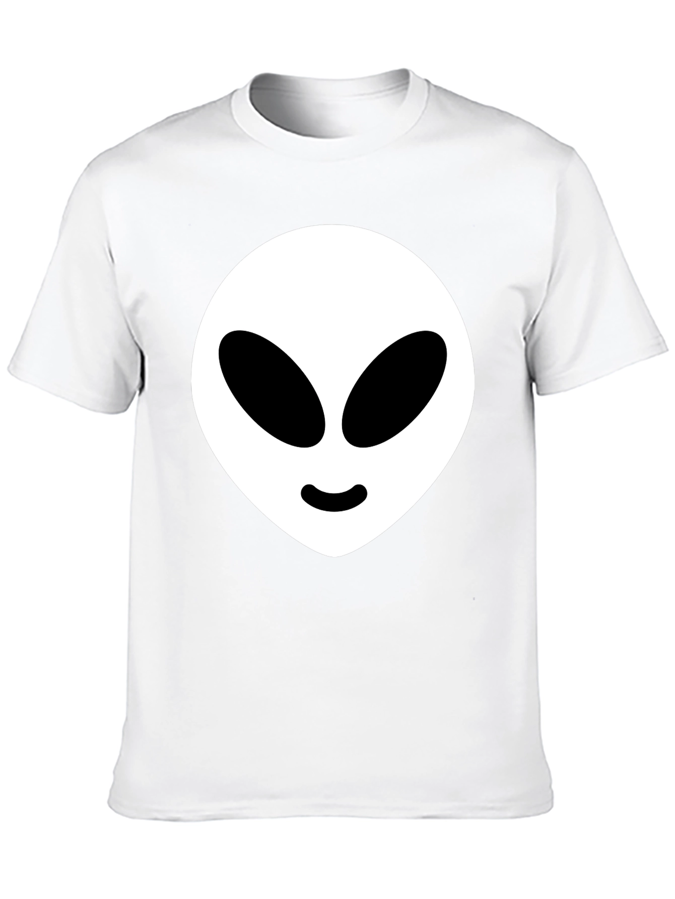 Alien Head Graphic Tee - Black Cotton Blend