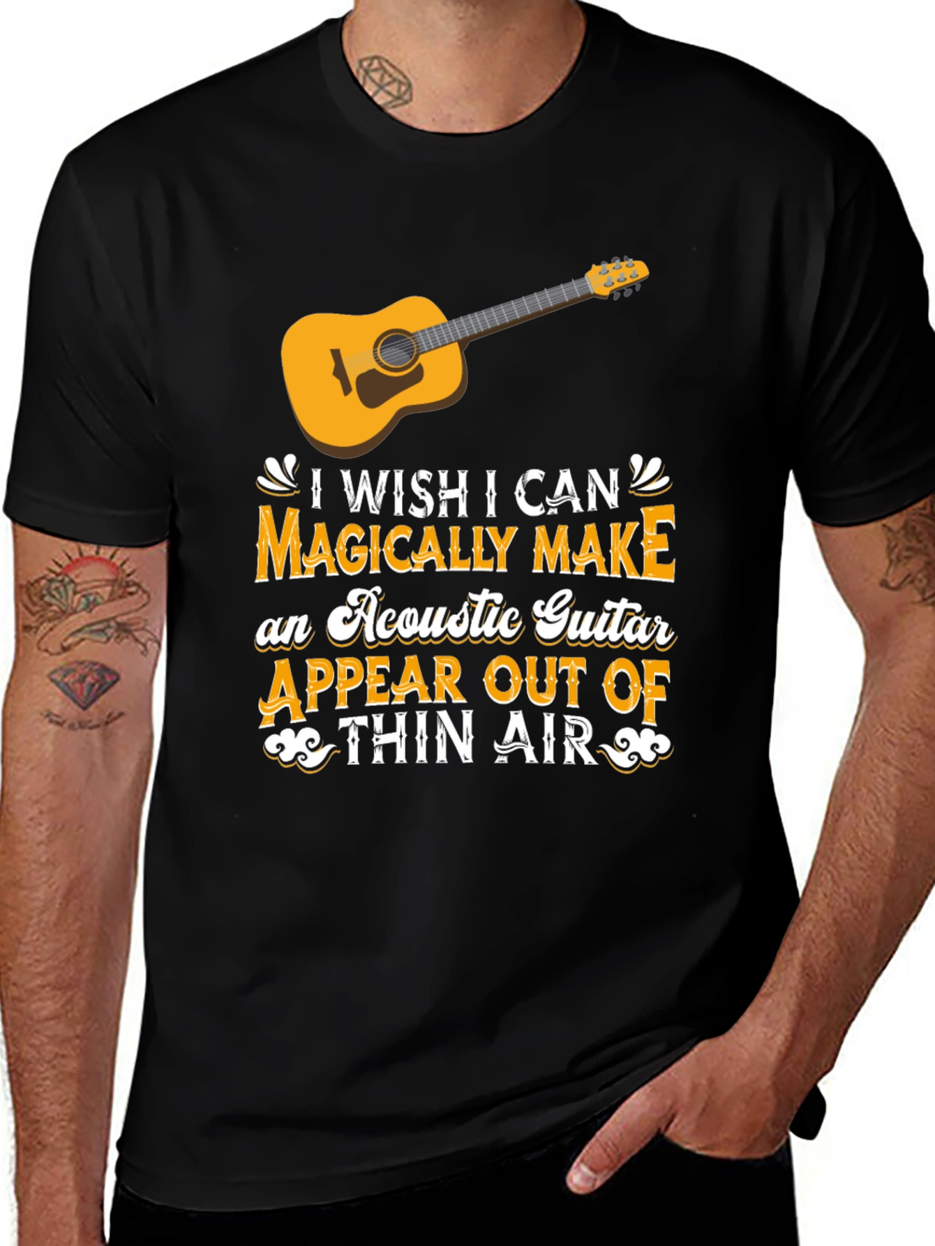 Acoustic Guitar Magic T-Shirt - Musicians Tee