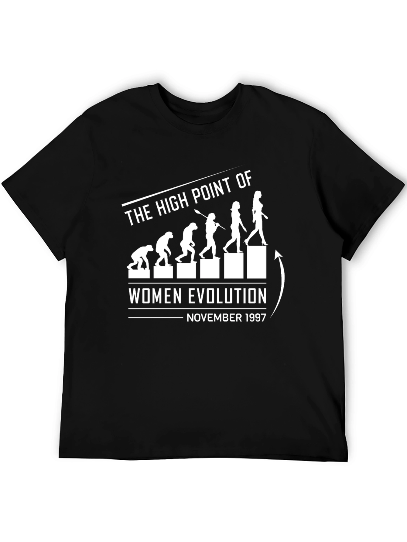 Womens Evolution Black T-Shirt - November 1997