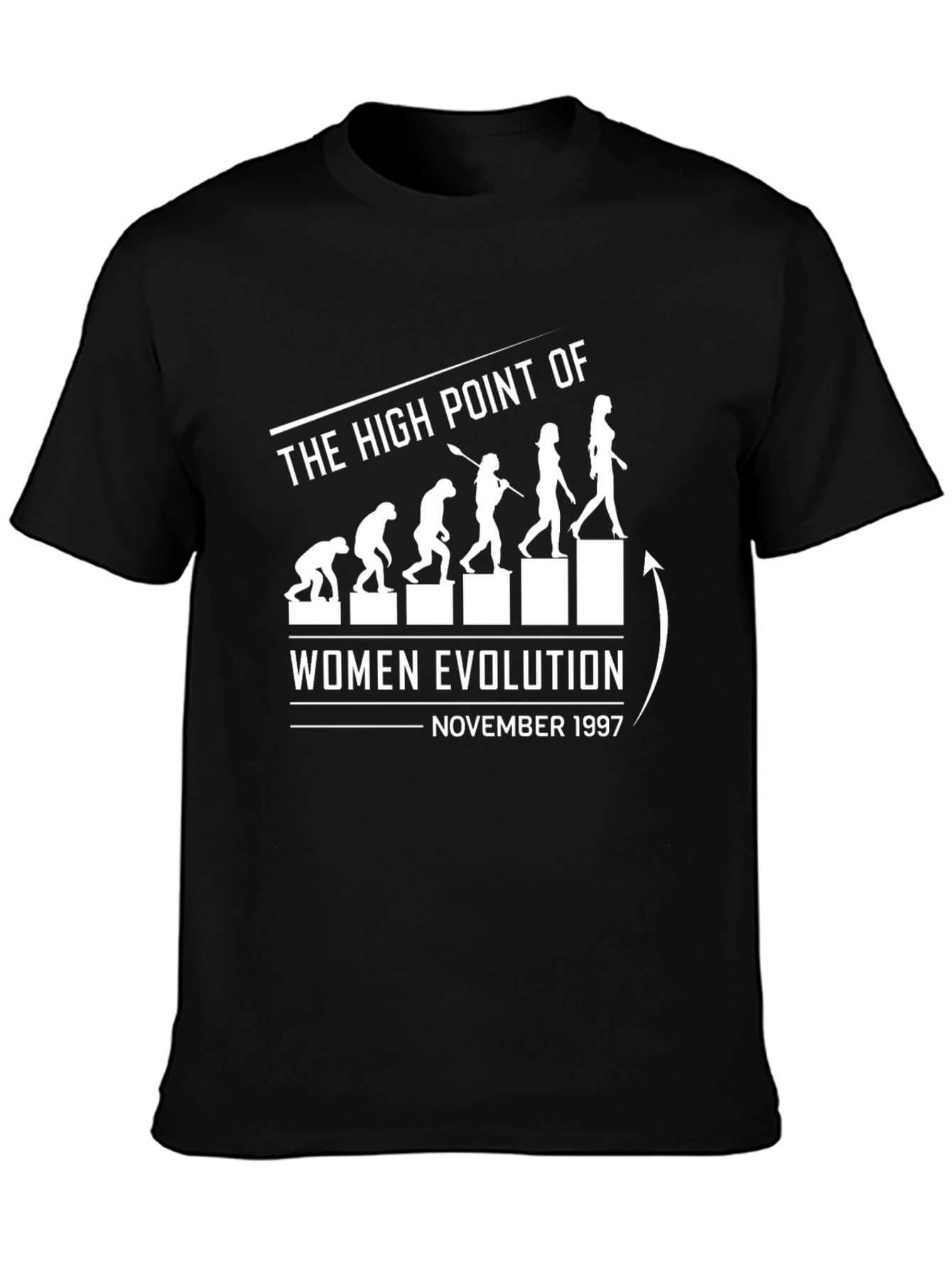 Womens Evolution Black T-Shirt - November 1997