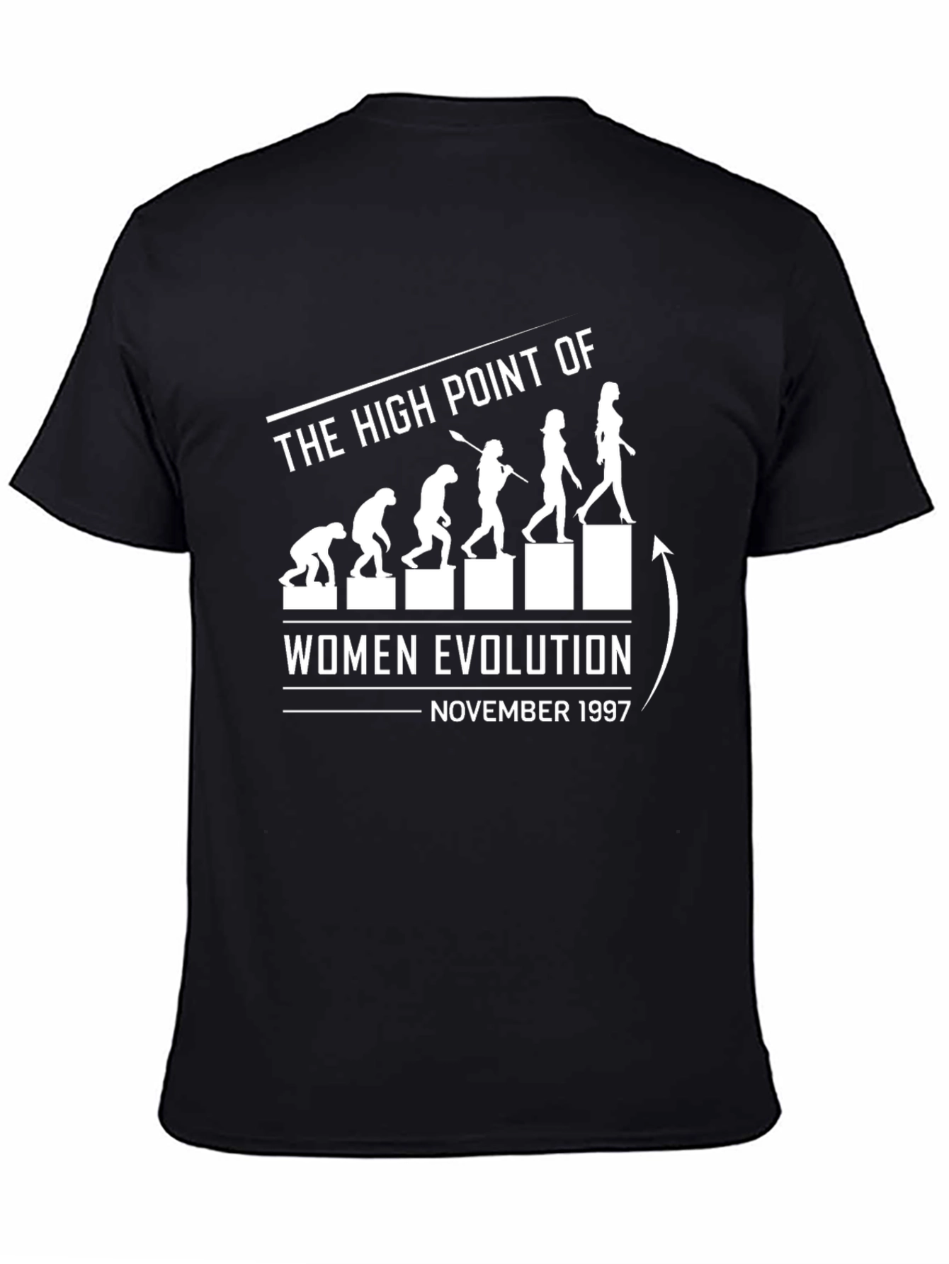 Womens Evolution Black T-Shirt - November 1997