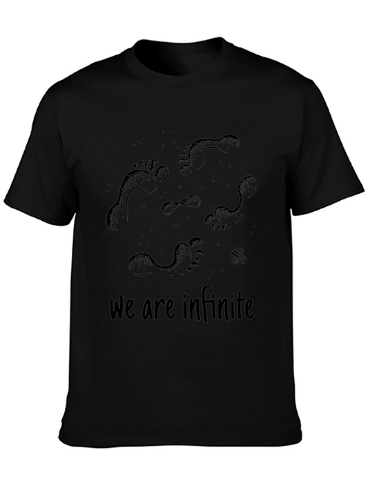 Infinite Footprints Black Graphic T-Shirt