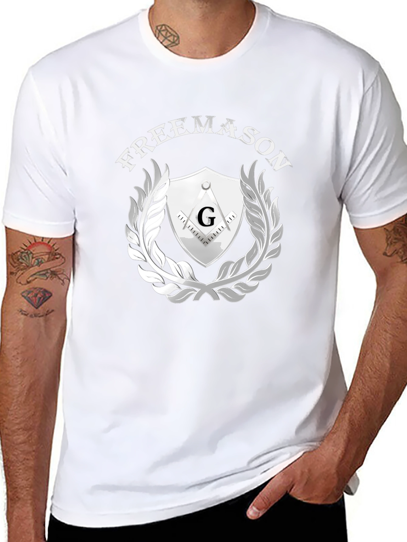 Freemason Graphic Tee - Black Masonic Symbol T-Shirt