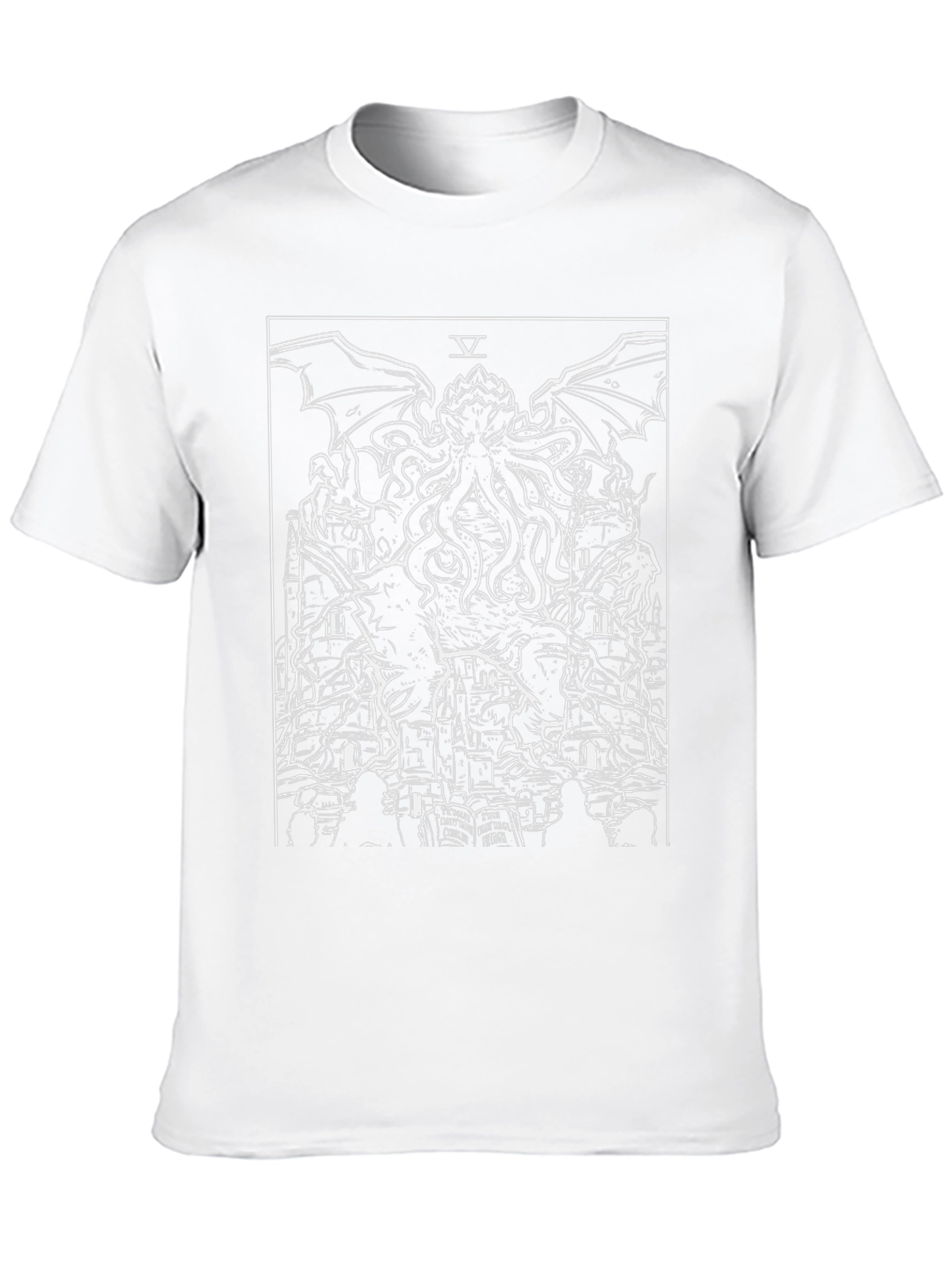 Cthulhu Tarot Card T-Shirt - Mythical Design