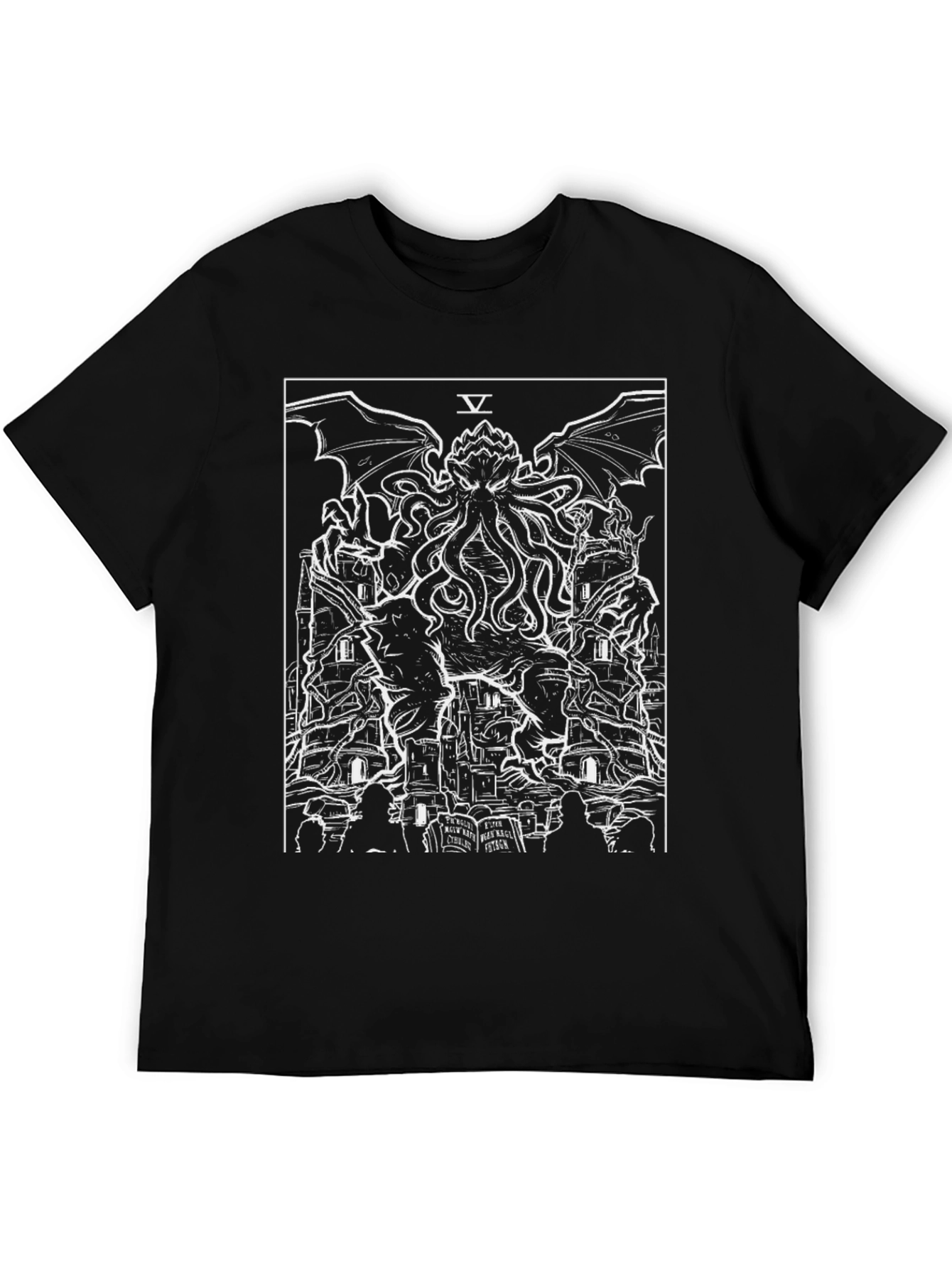 Cthulhu Tarot Card T-Shirt - Mythical Design