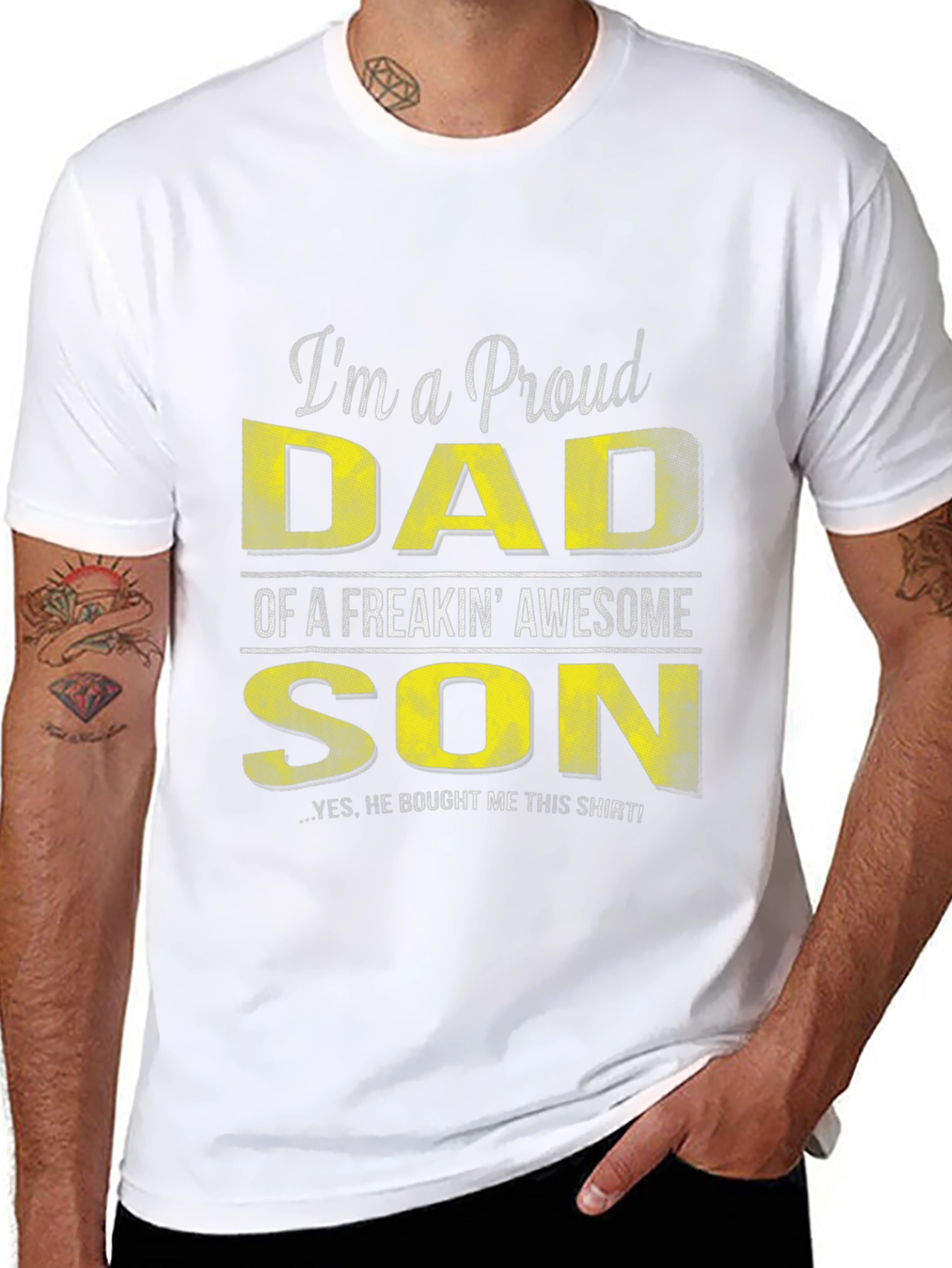 Proud Dad T-Shirt - Awesome Son Gift