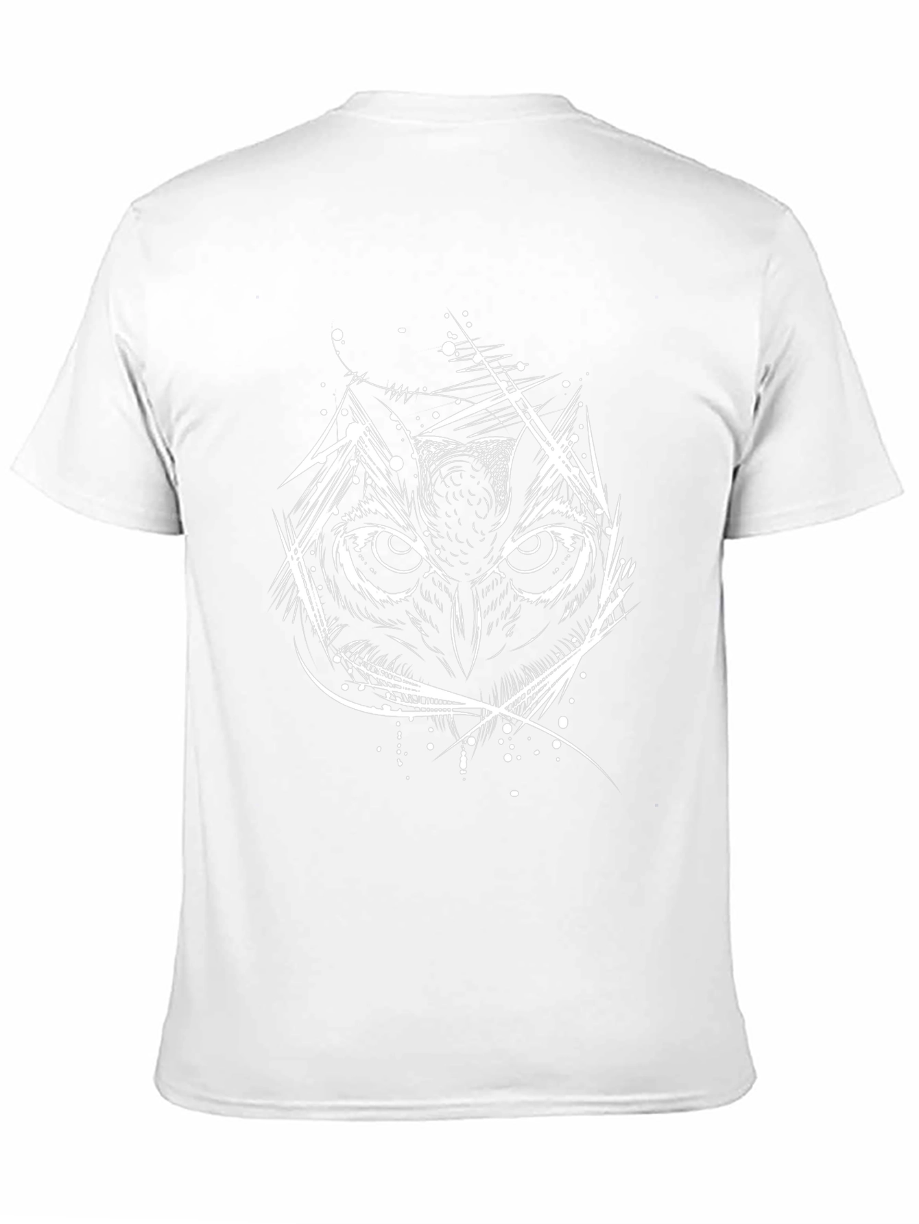 Mens Owl Graphic Print Black T-Shirt