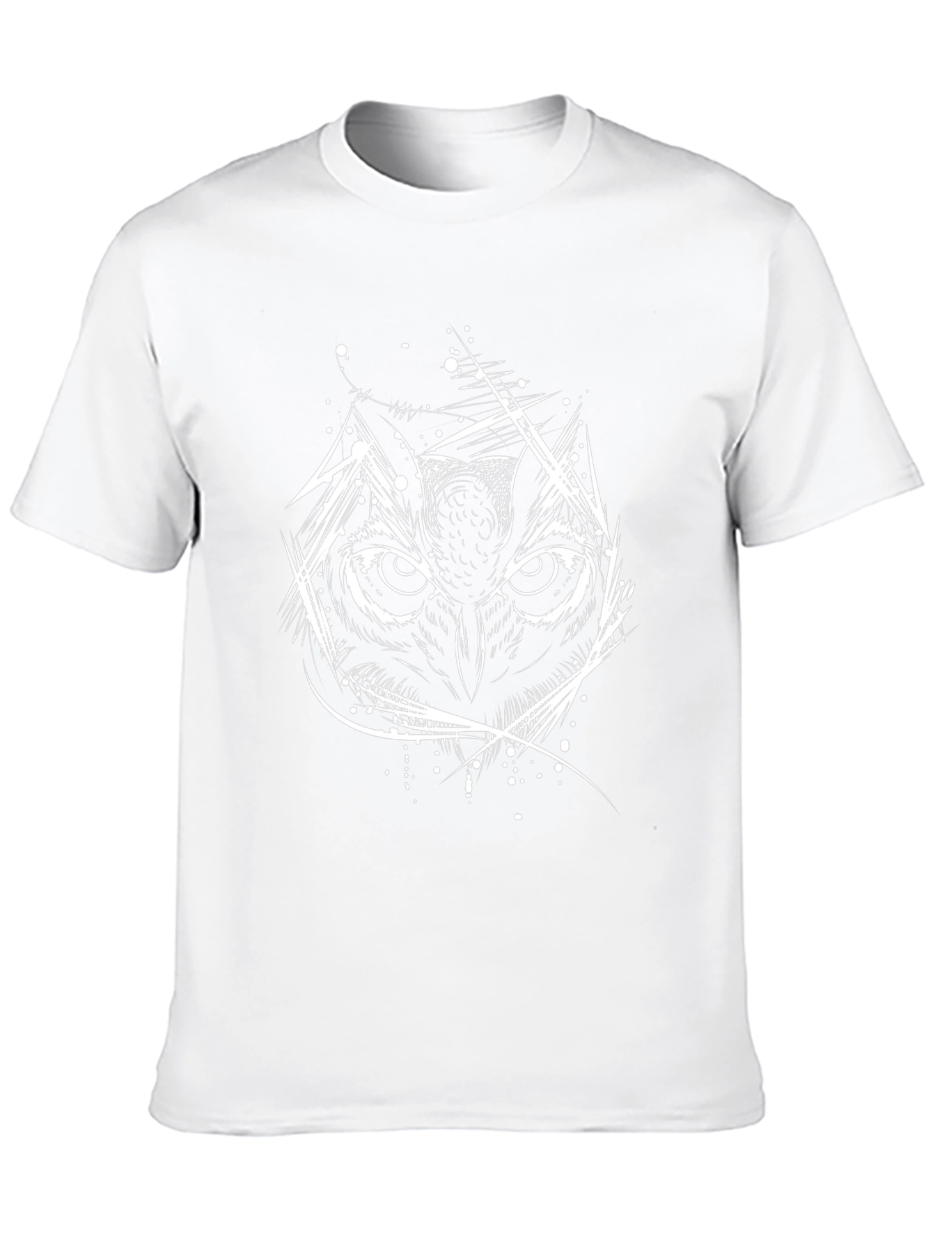 Mens Owl Graphic Print Black T-Shirt