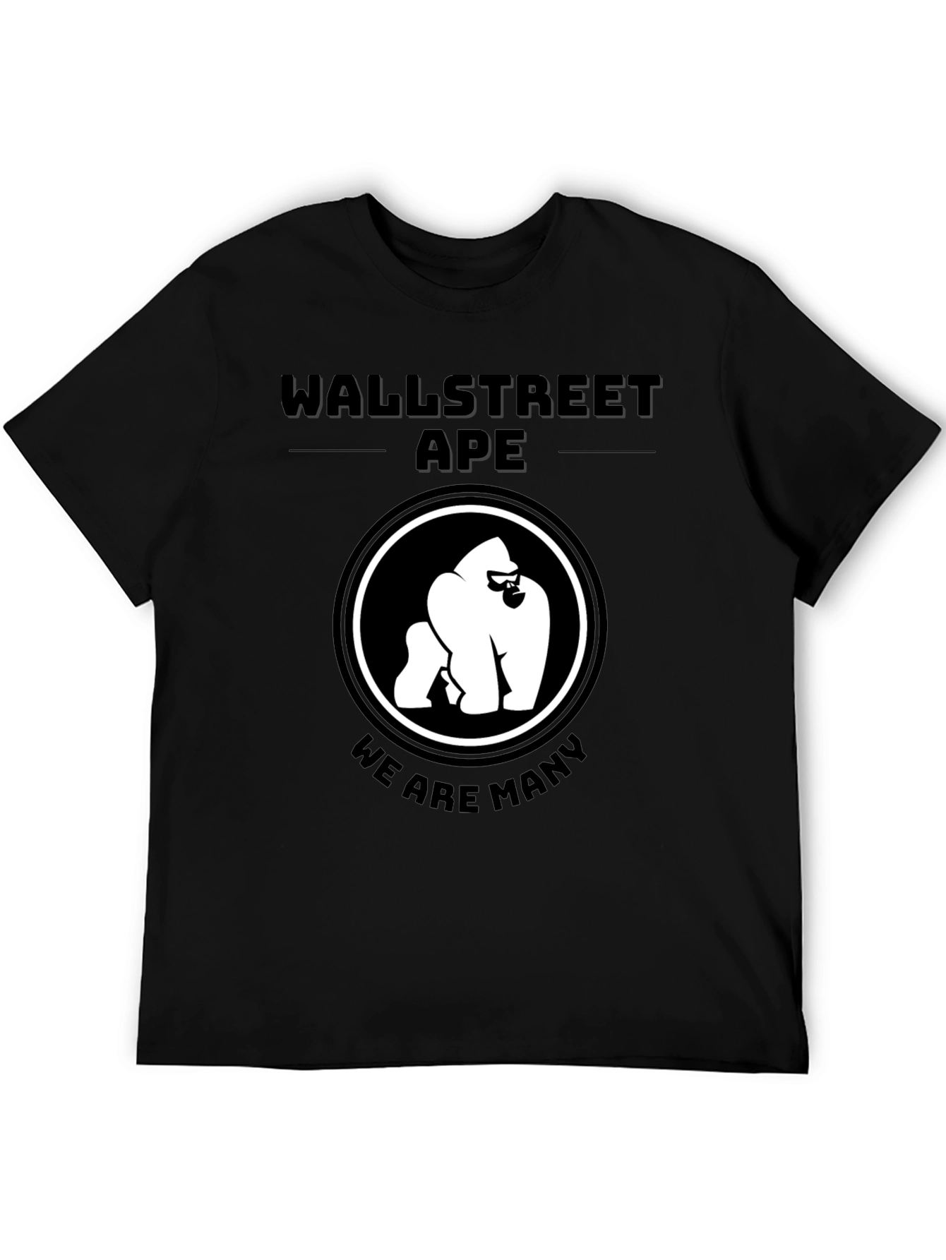 WallStreetApe Black T-Shirt - We Are Many