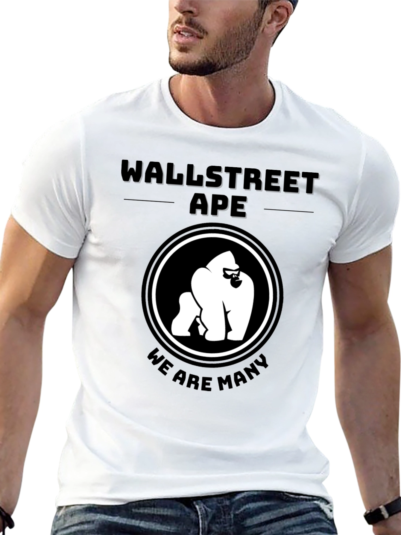 WallStreetApe Black T-Shirt - We Are Many