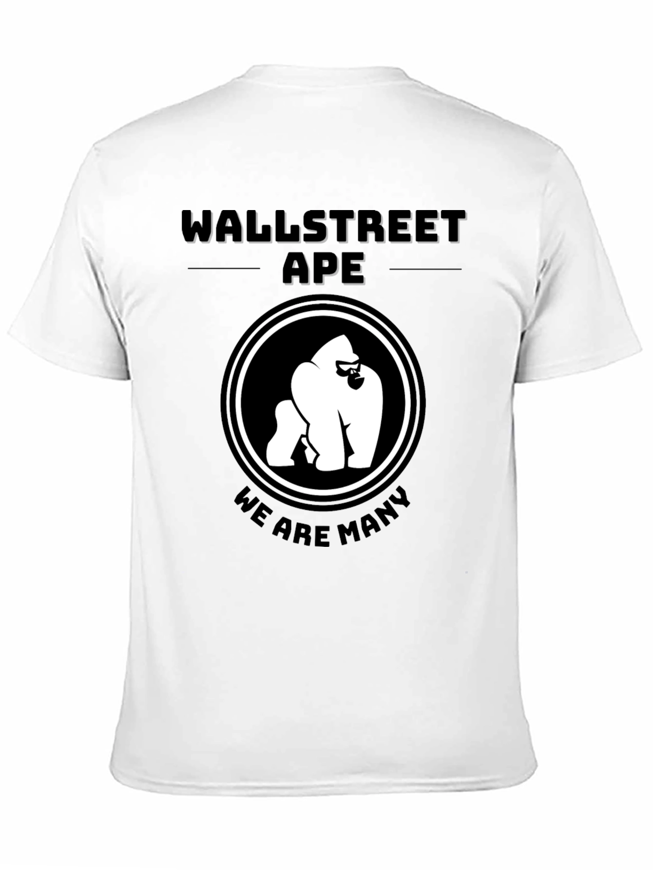 WallStreetApe Black T-Shirt - We Are Many