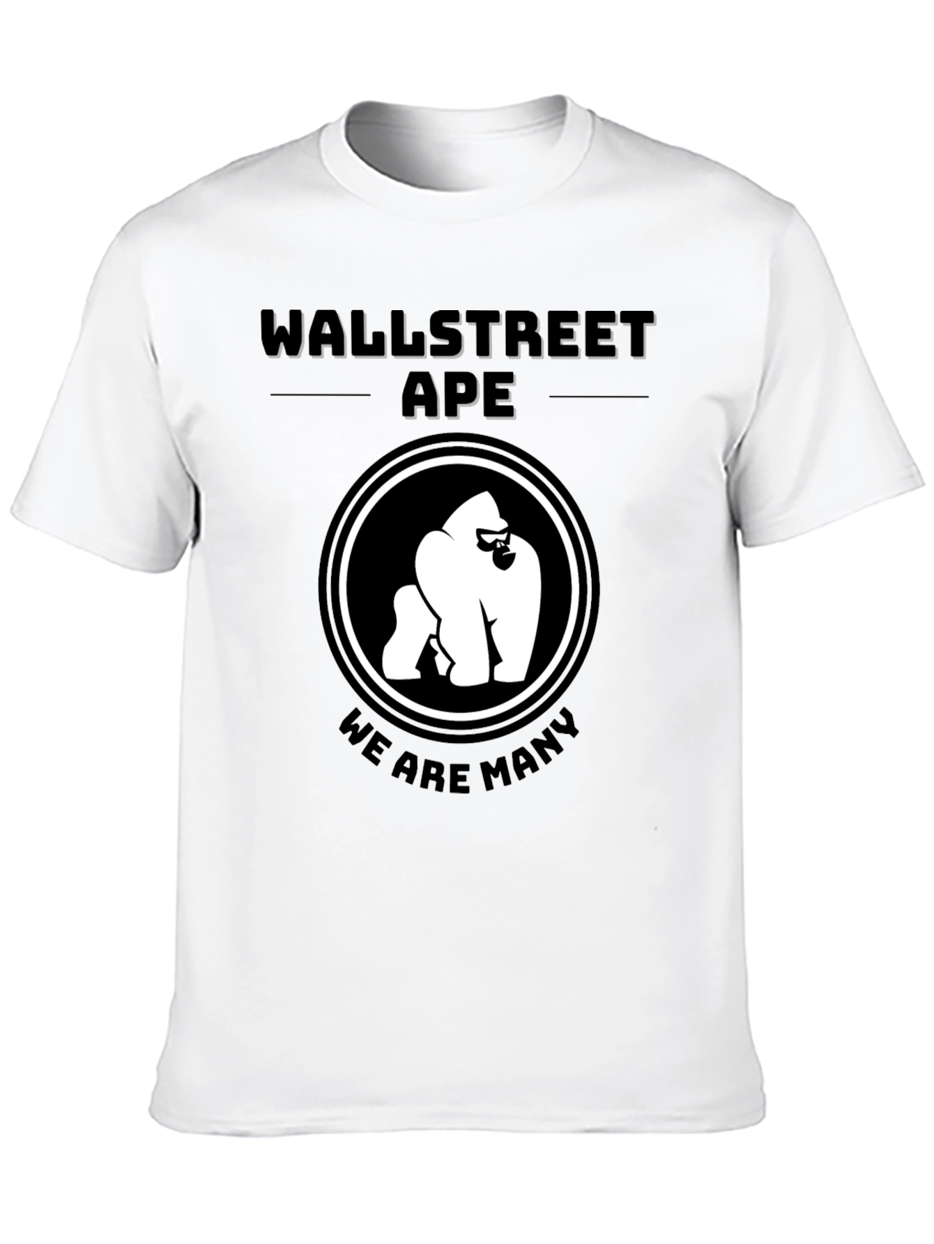 WallStreetApe Black T-Shirt - We Are Many
