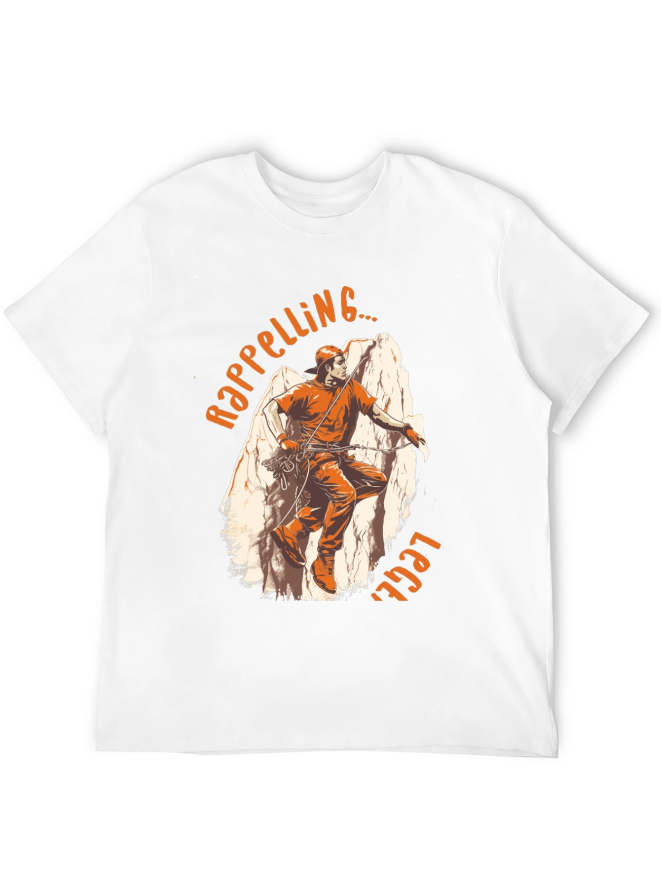Rappelling Legend Graphic Tee - Rock Climbing T-Shirt