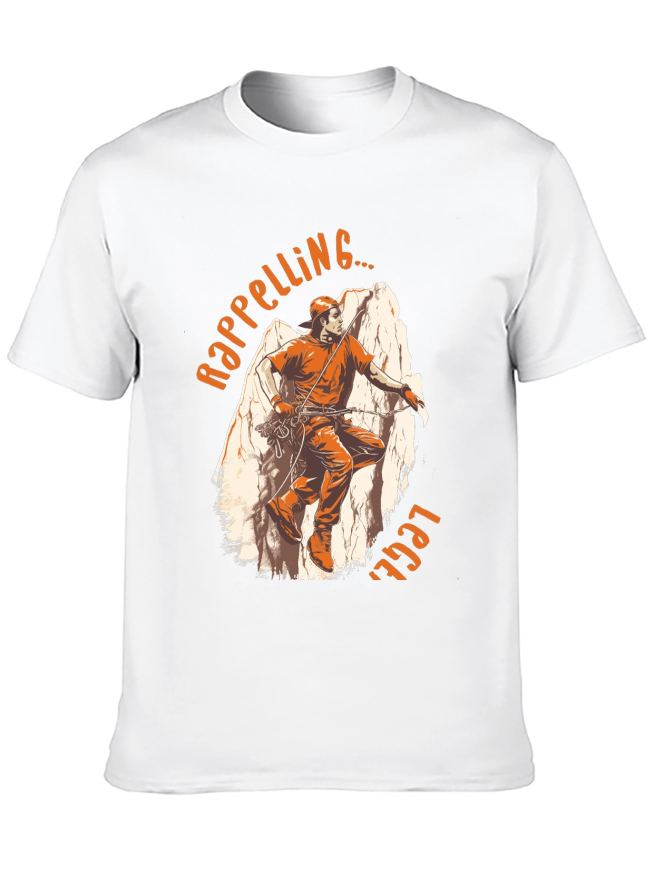 Rappelling Legend Graphic Tee - Rock Climbing T-Shirt