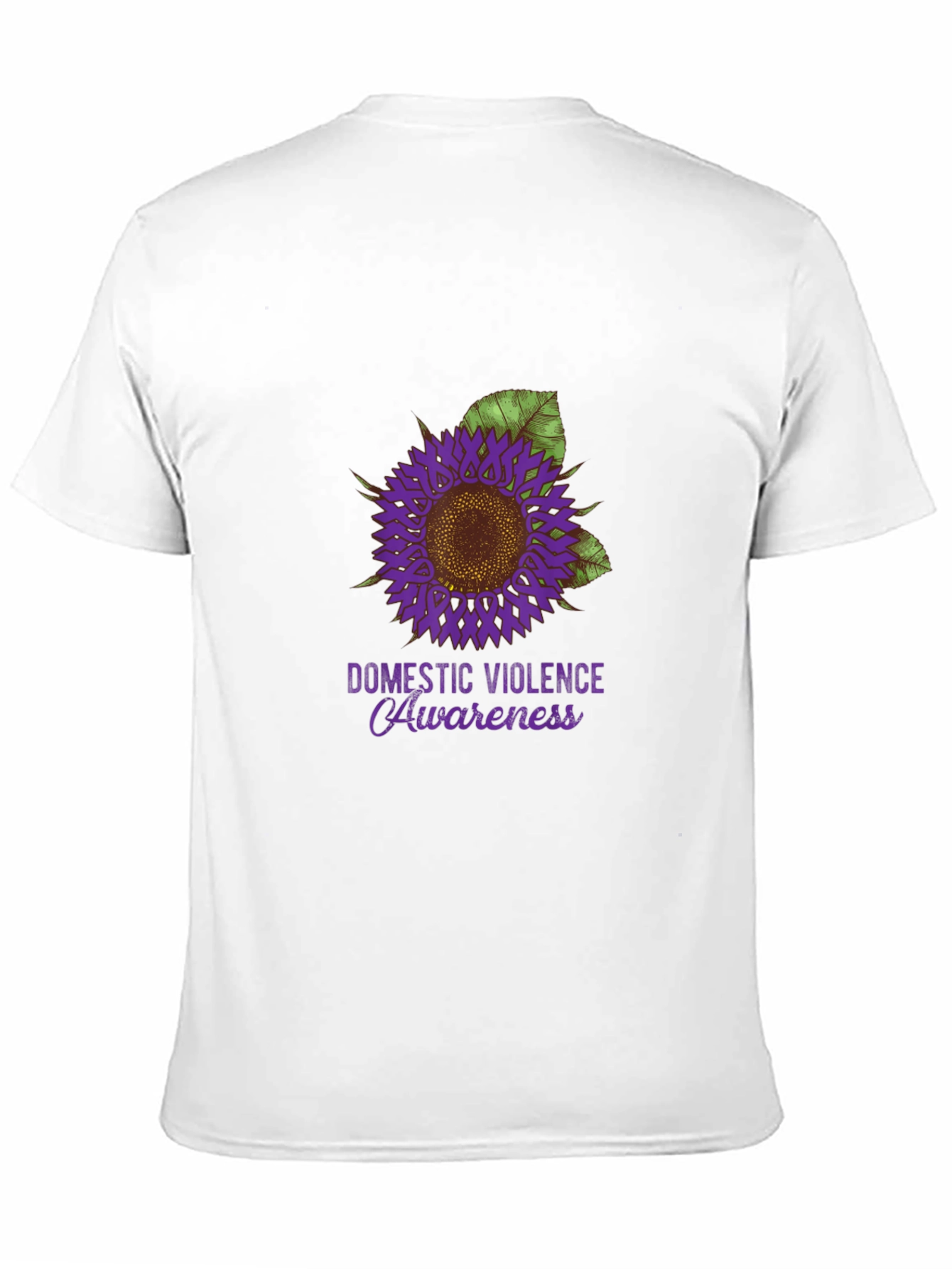 Domestic Violence Awareness T-Shirt with Sunflower Design