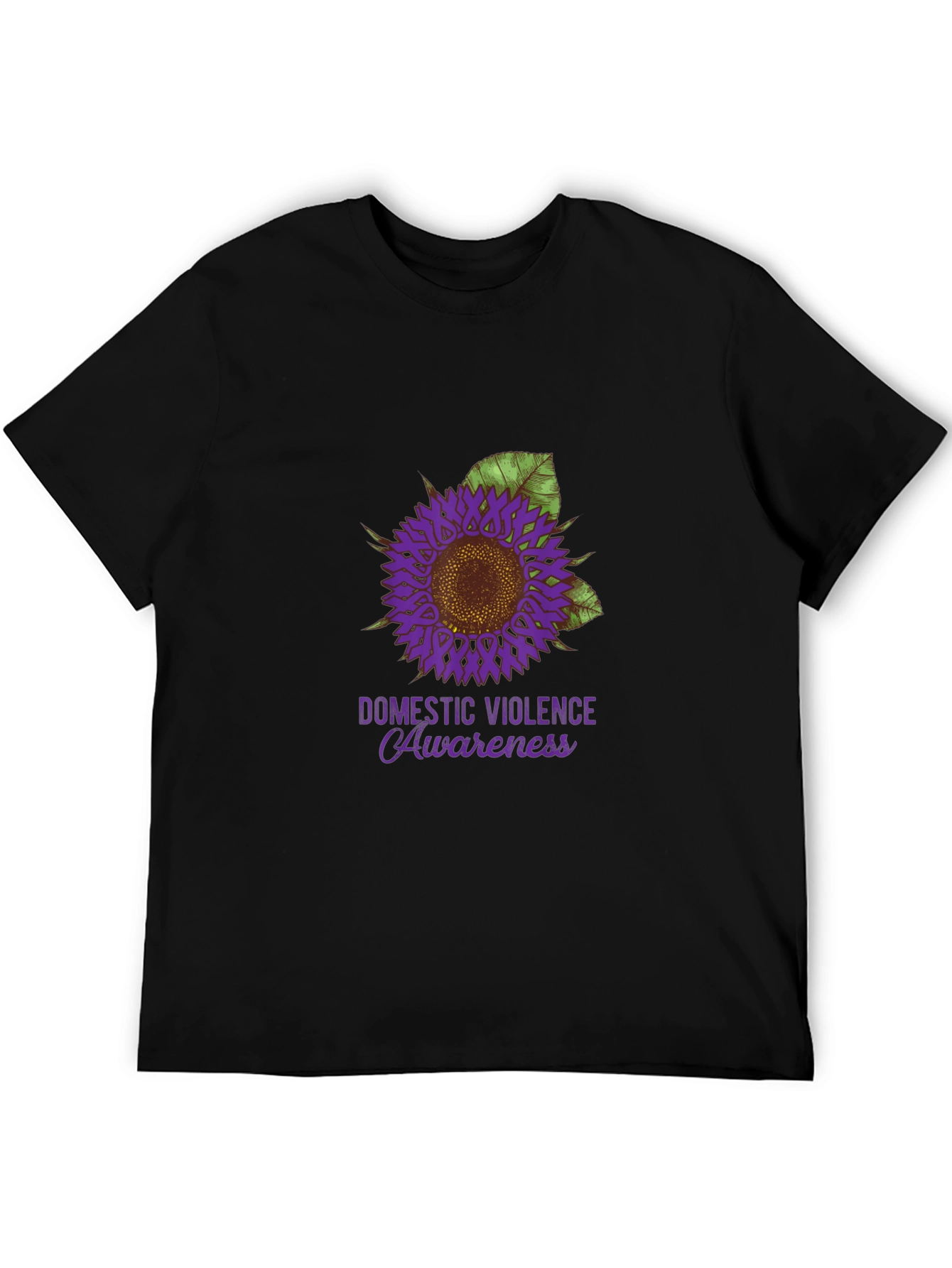 Domestic Violence Awareness T-Shirt with Sunflower Design