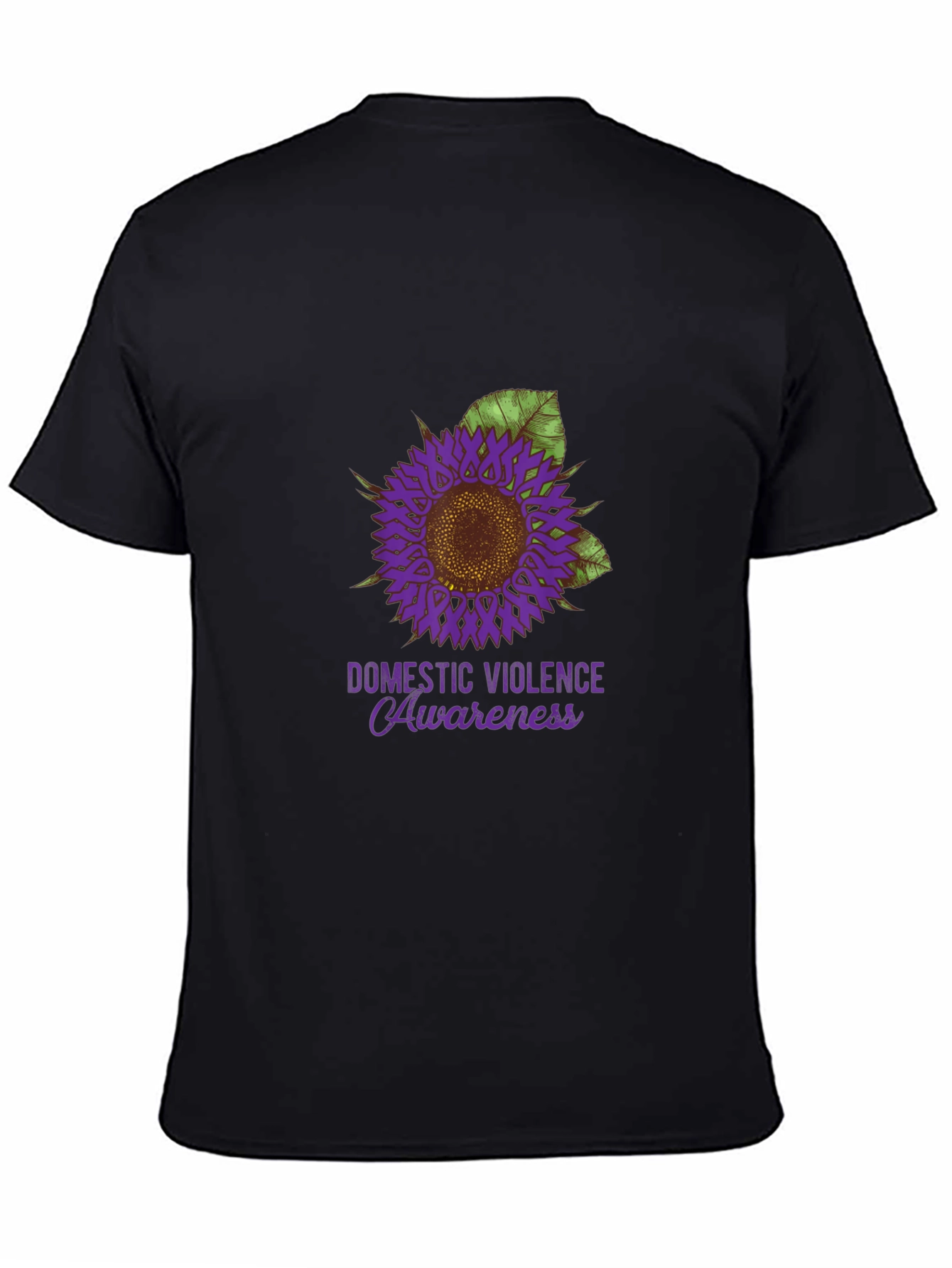 Domestic Violence Awareness T-Shirt with Sunflower Design