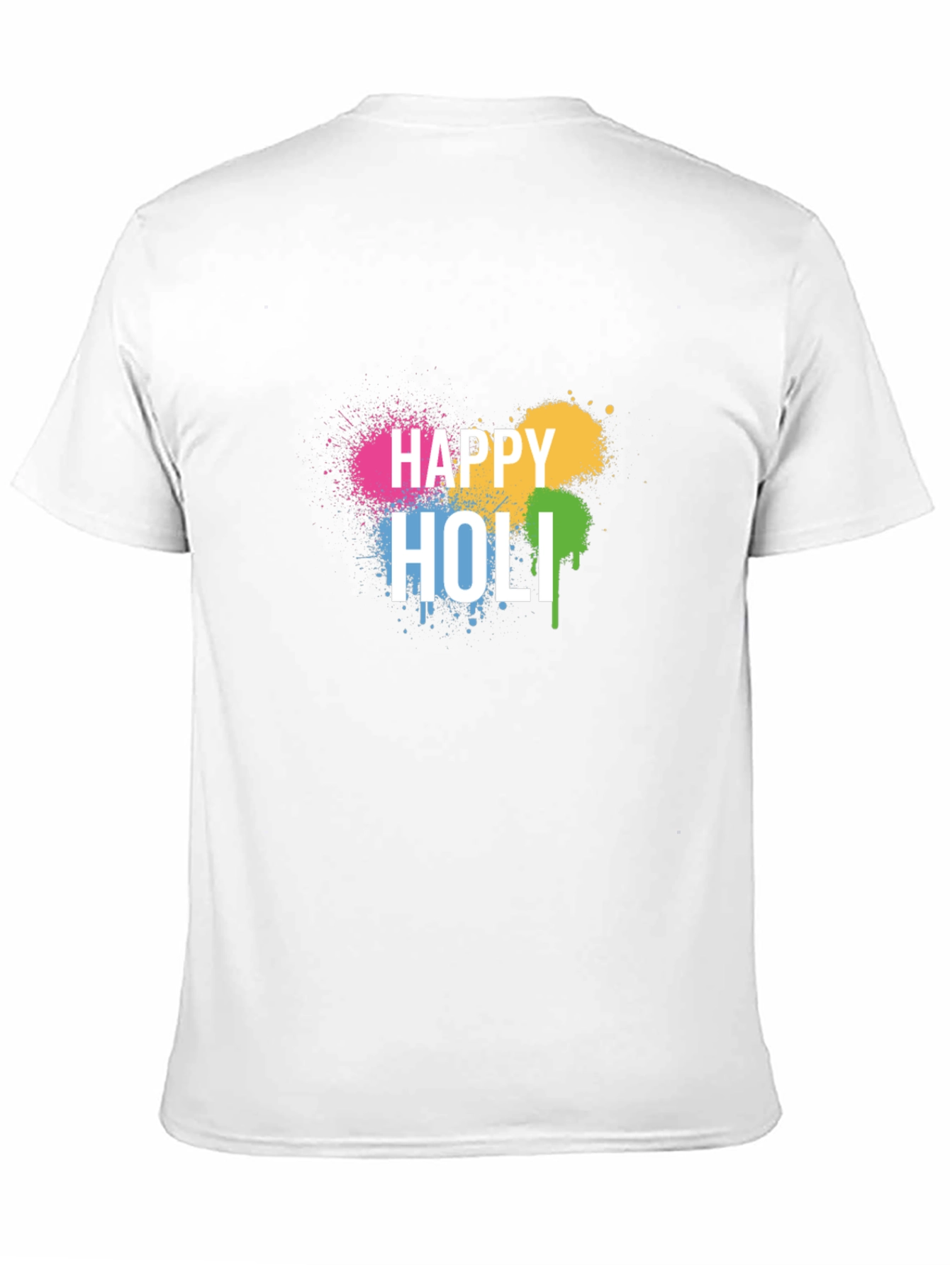 Happy Holi Black T-Shirt