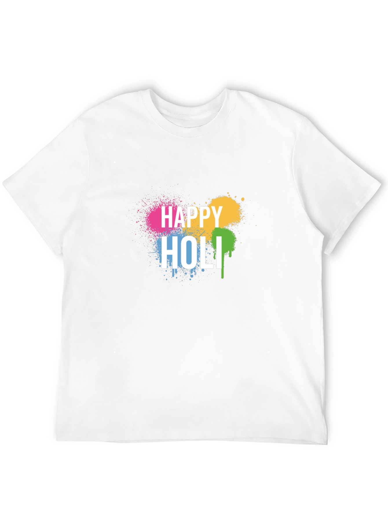 Happy Holi Black T-Shirt