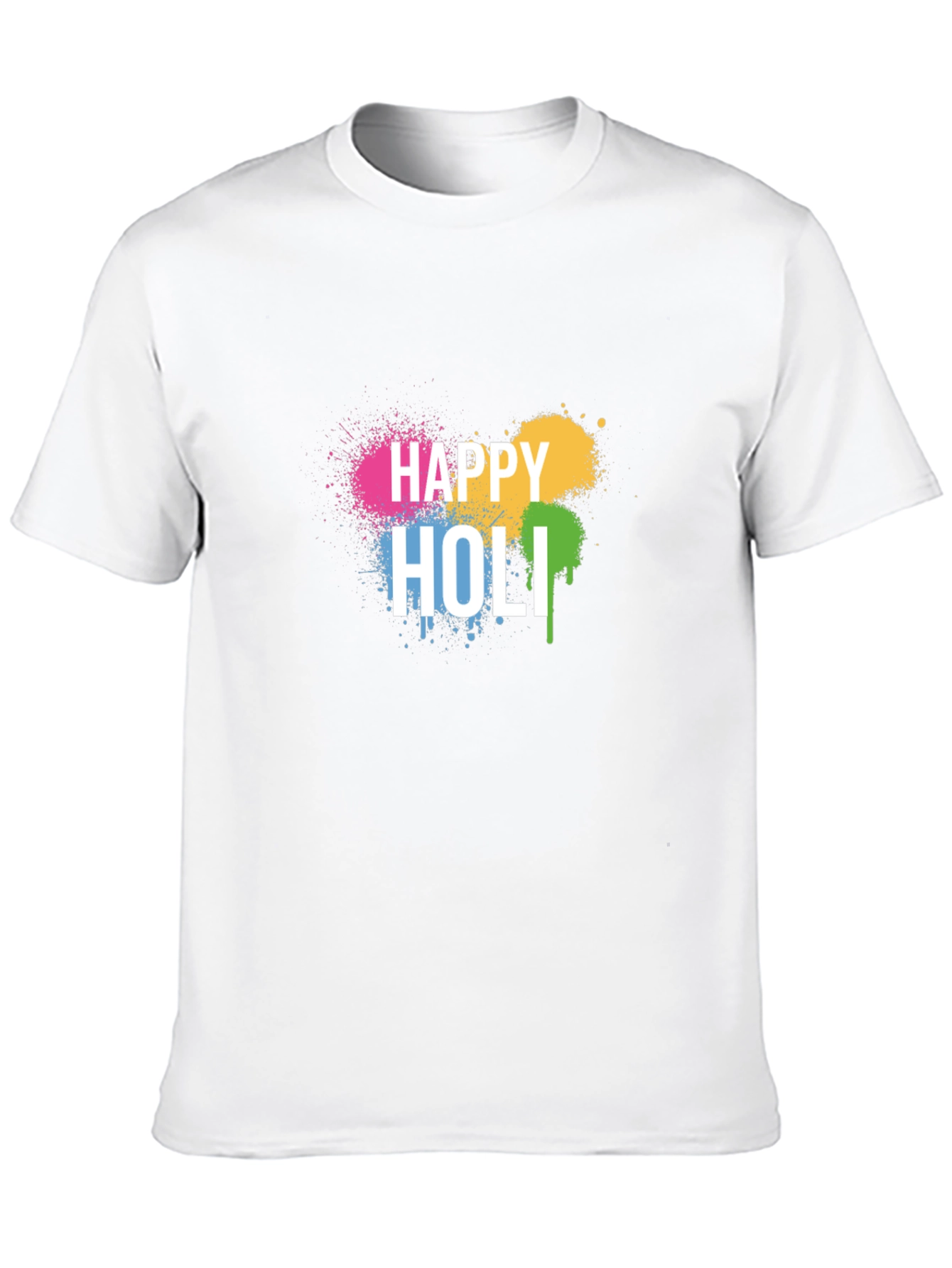 Happy Holi Black T-Shirt