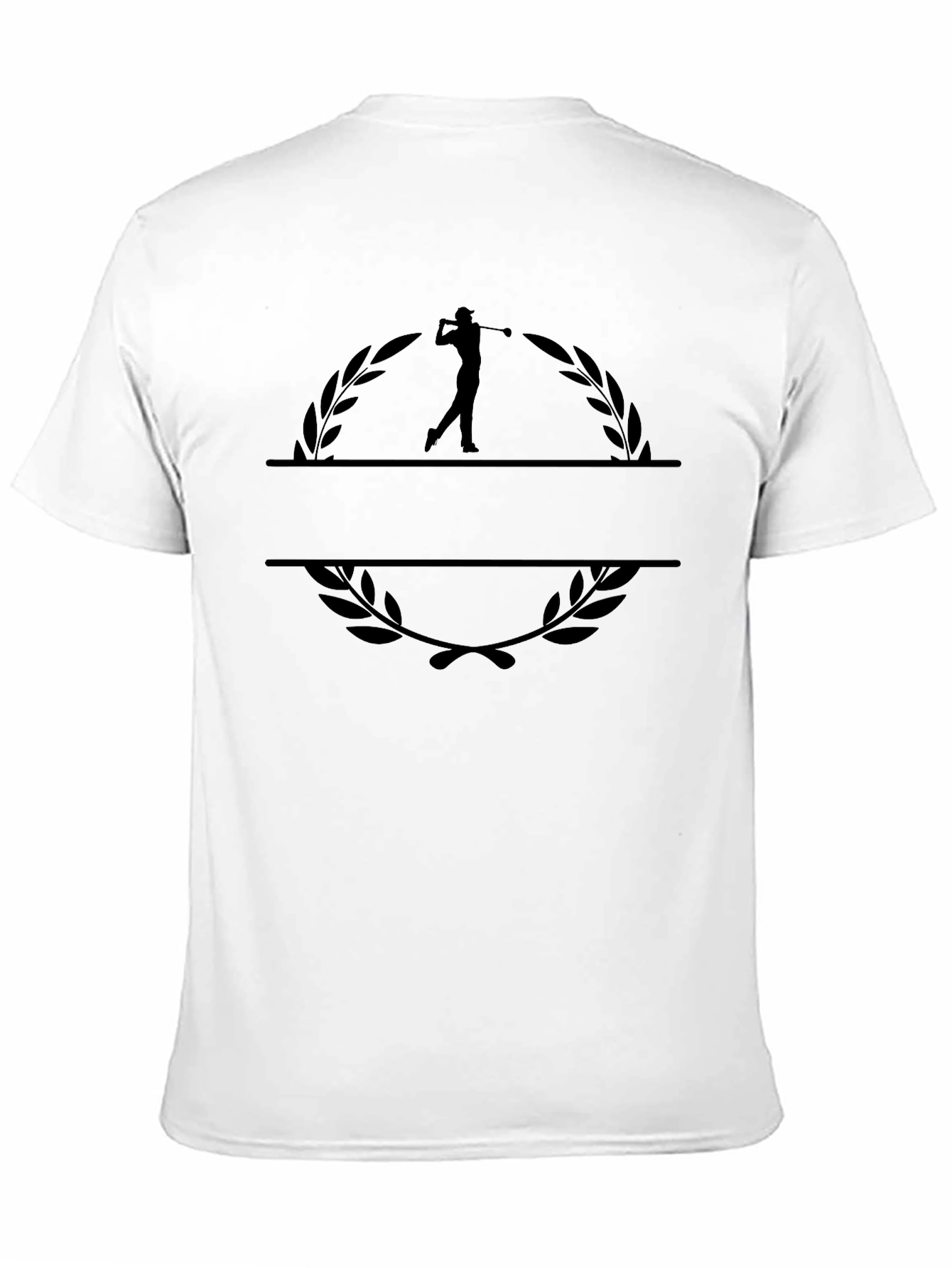Golf Player Silhouette Black T-Shirt