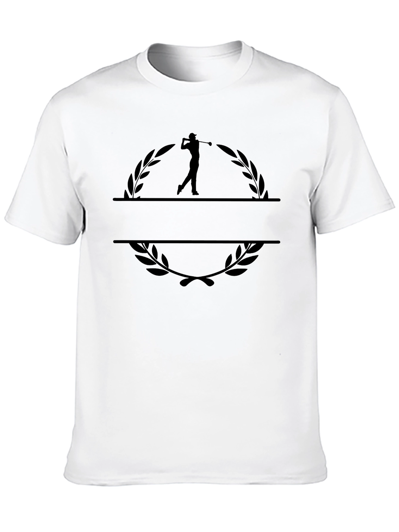 Golf Player Silhouette Black T-Shirt