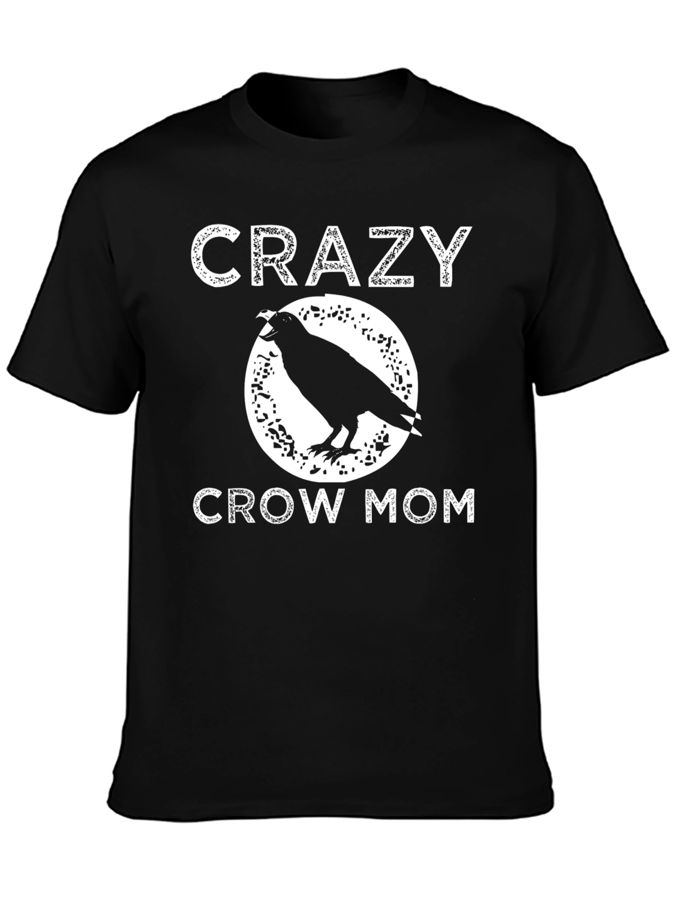 Crazy Crow Mom T-Shirt - Raven Graphic Tee