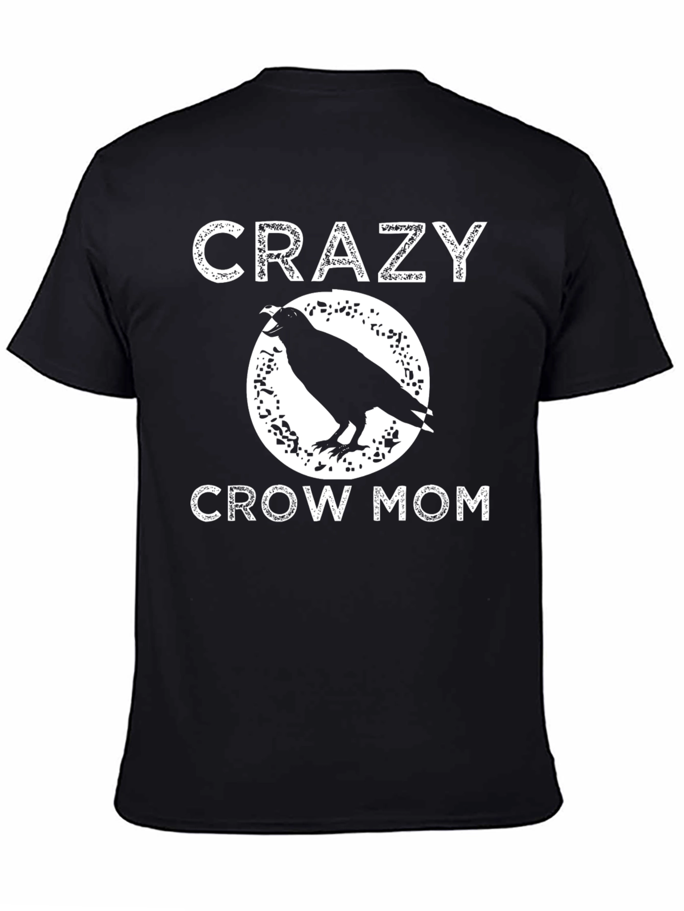 Crazy Crow Mom T-Shirt - Raven Graphic Tee