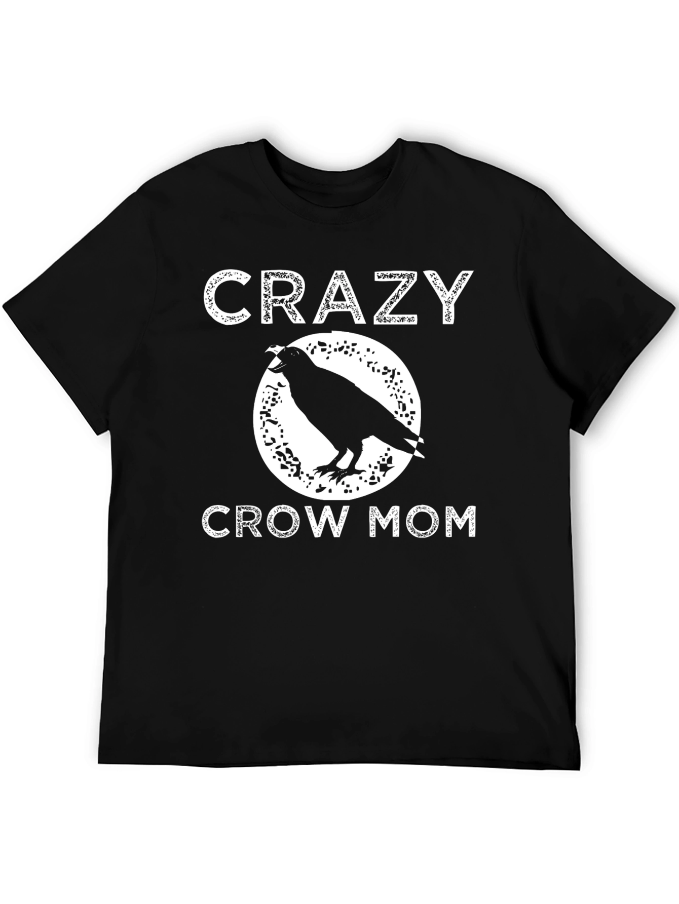Crazy Crow Mom T-Shirt - Raven Graphic Tee