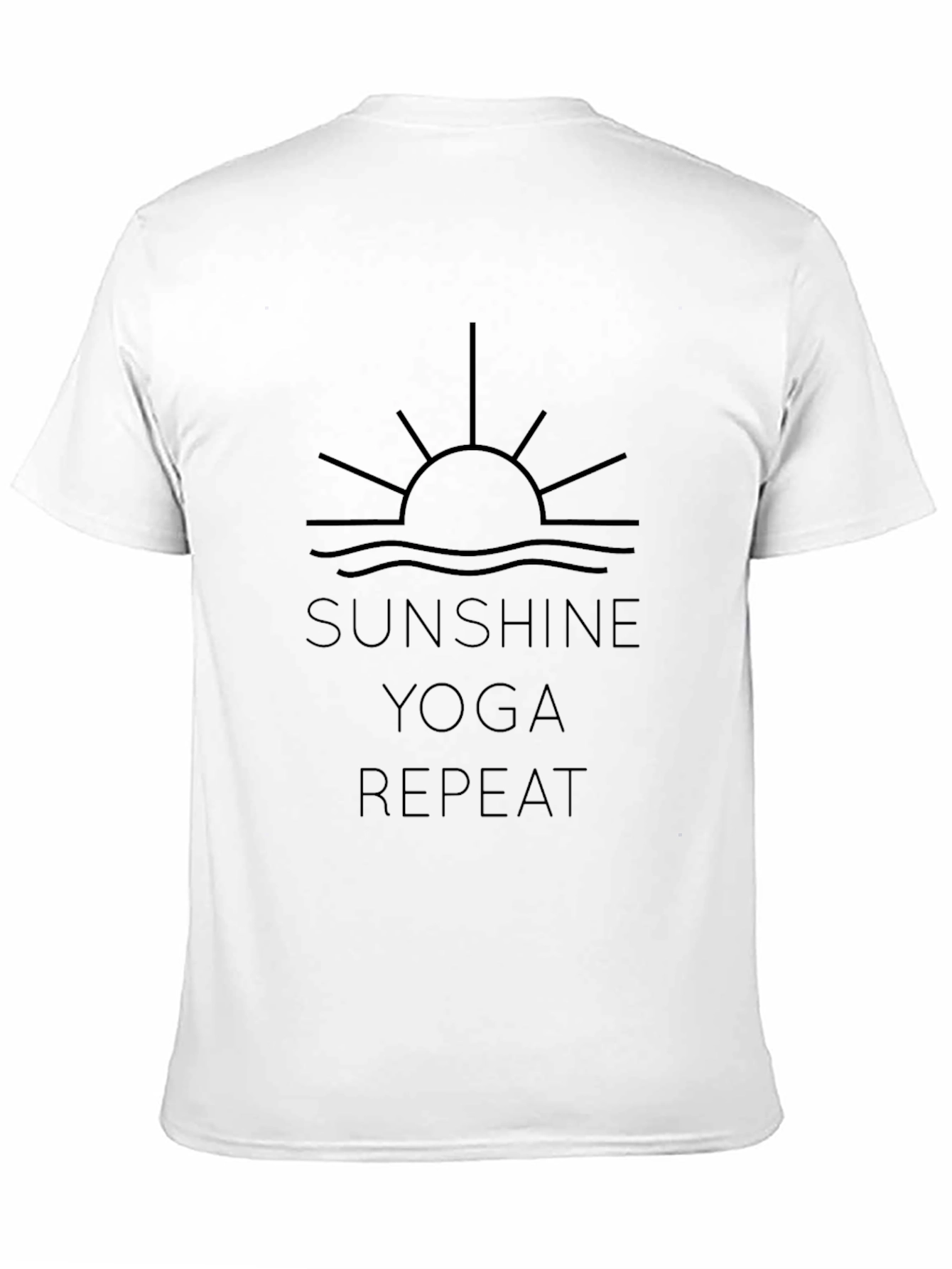 Sunshine Yoga Repeat Black Graphic Tee