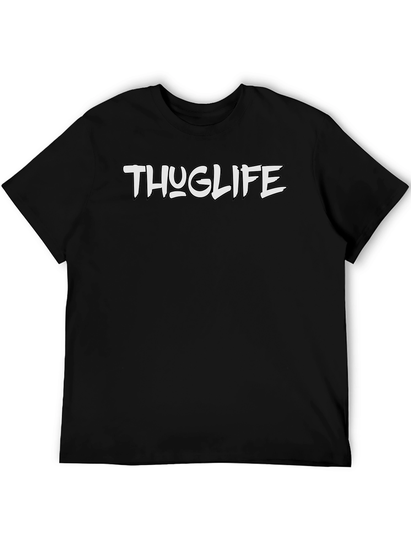 Thug Life Tee - Classic Black Graphic T-Shirt