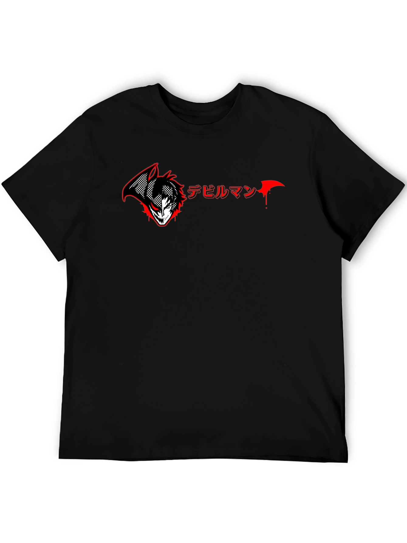 Devilman Anime Graphic Print Black T-Shirt
