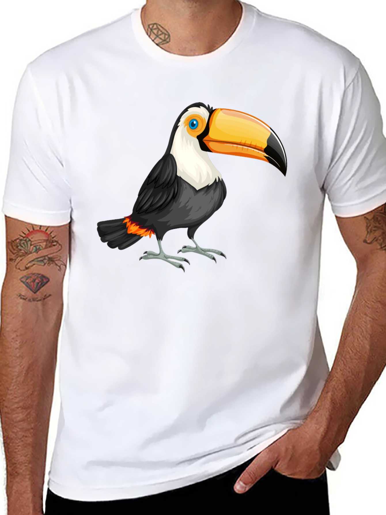 Toucan Graphic Black T-Shirt