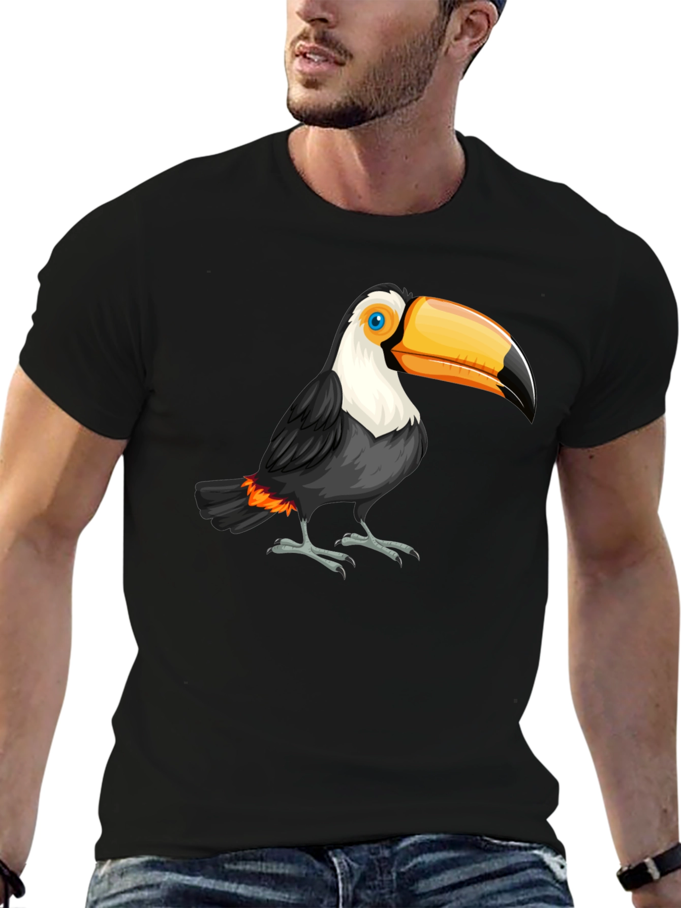 Toucan Graphic Black T-Shirt