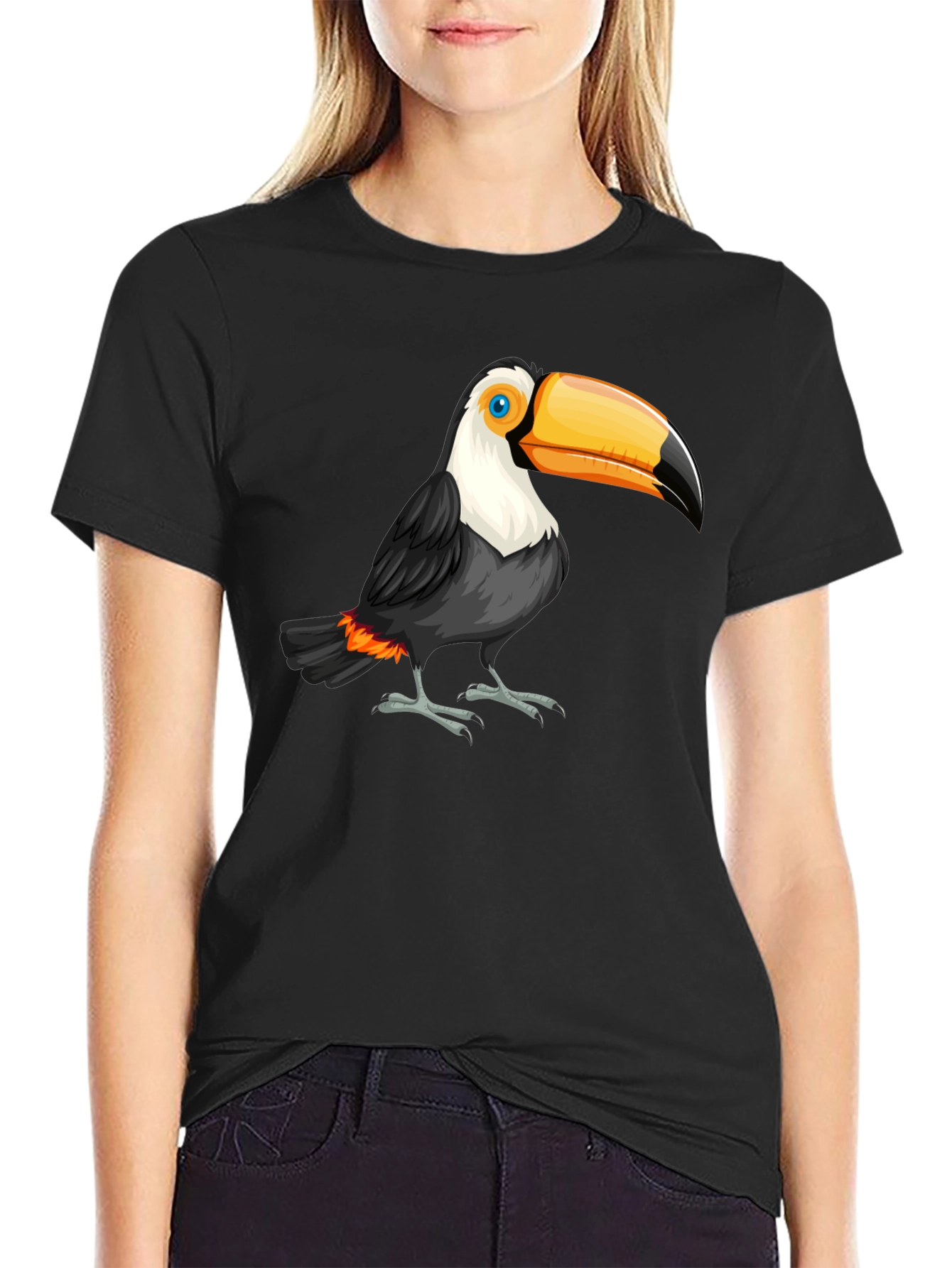 Toucan Graphic Black T-Shirt