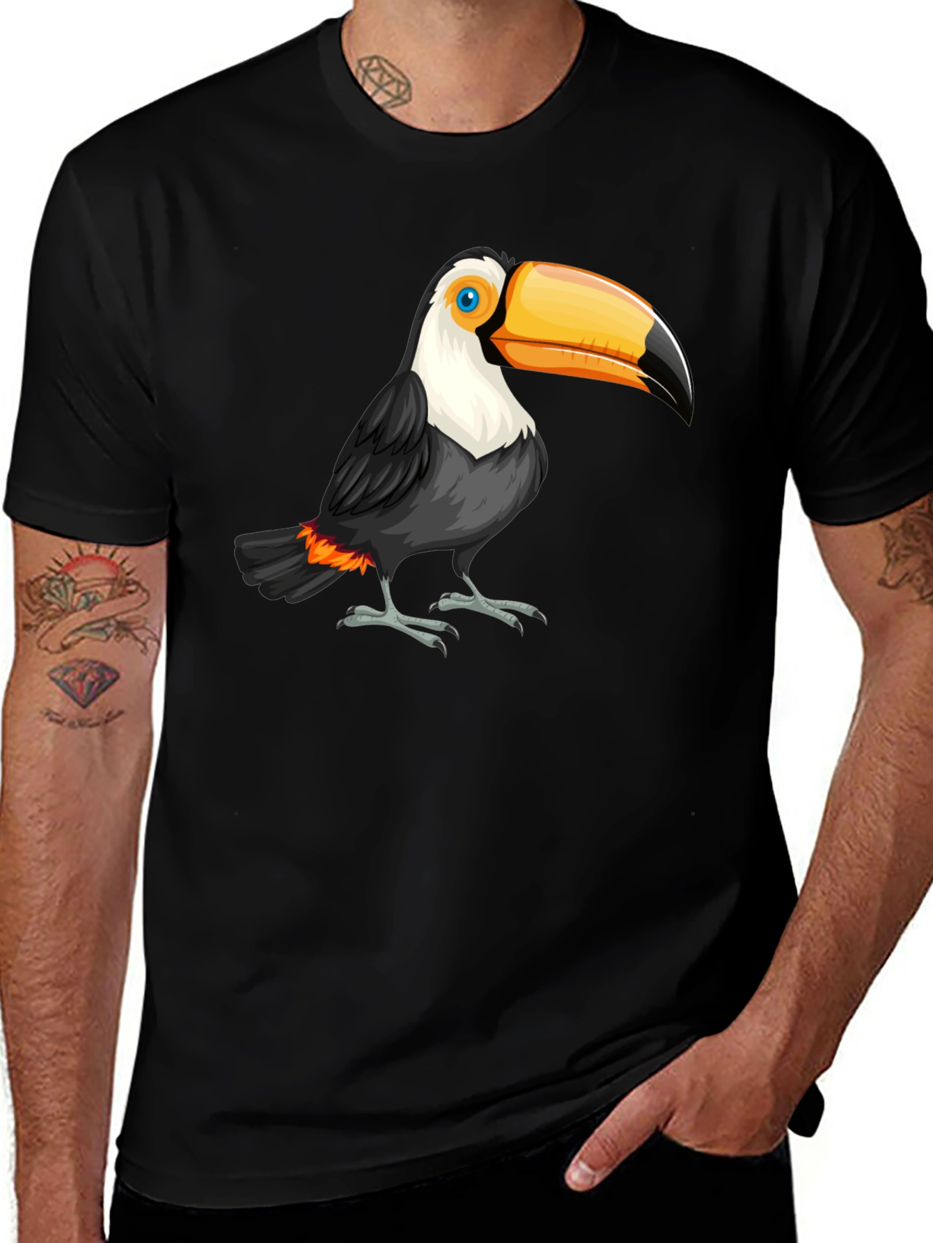 Toucan Graphic Black T-Shirt