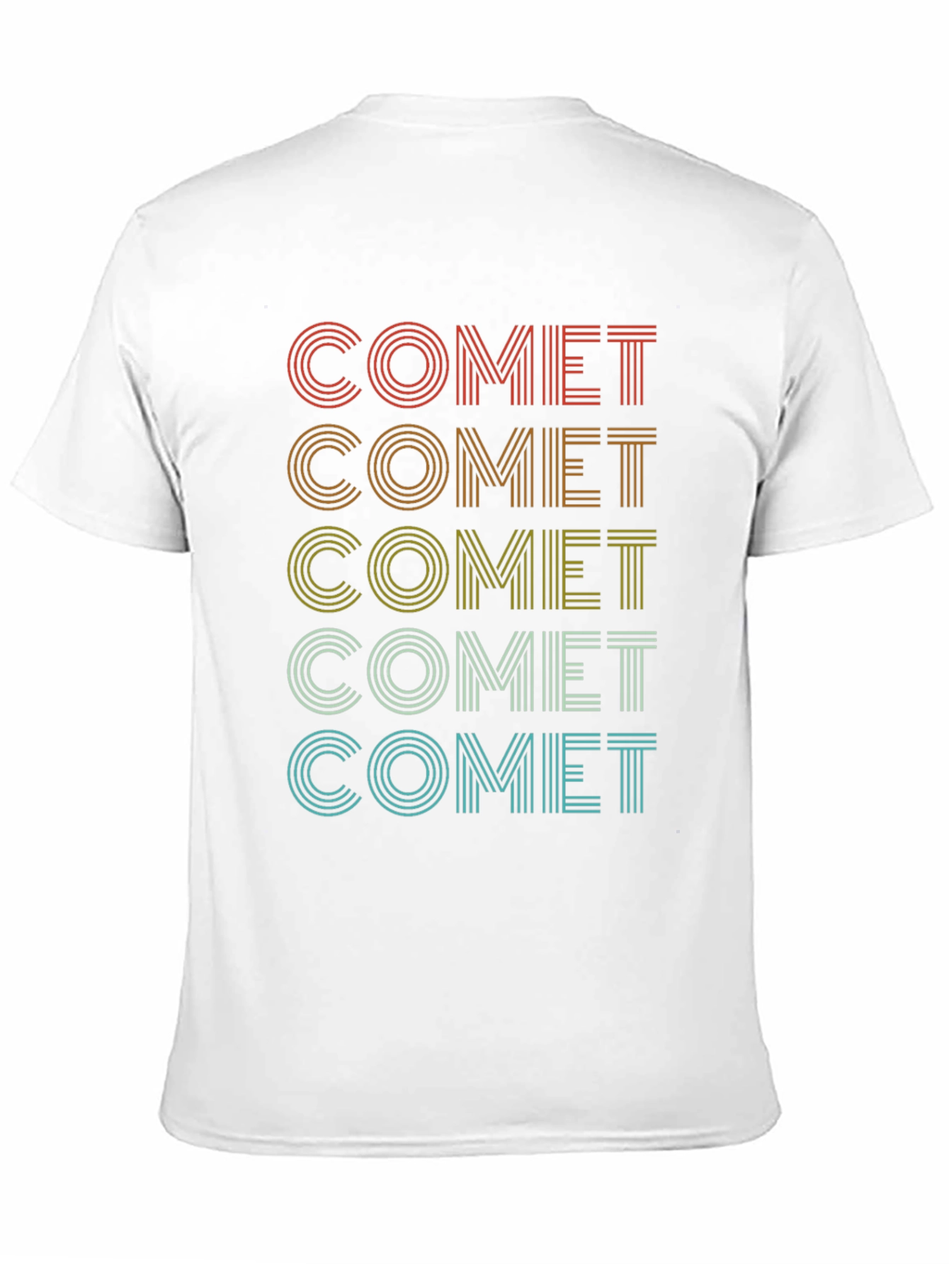 Retro Comet Graphic Print Black T-Shirt