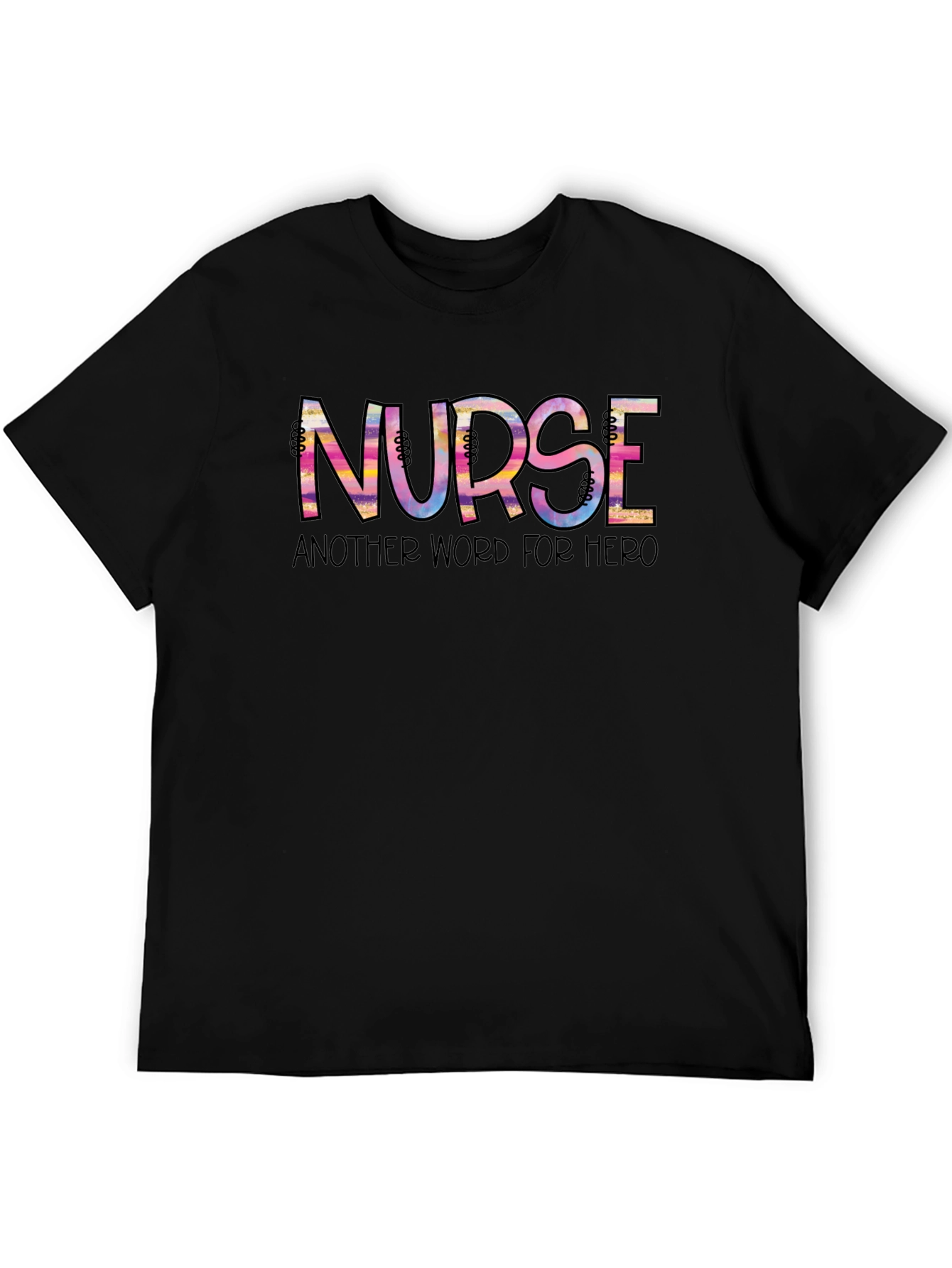 Nurse Hero T-Shirt - Black Casual Tee