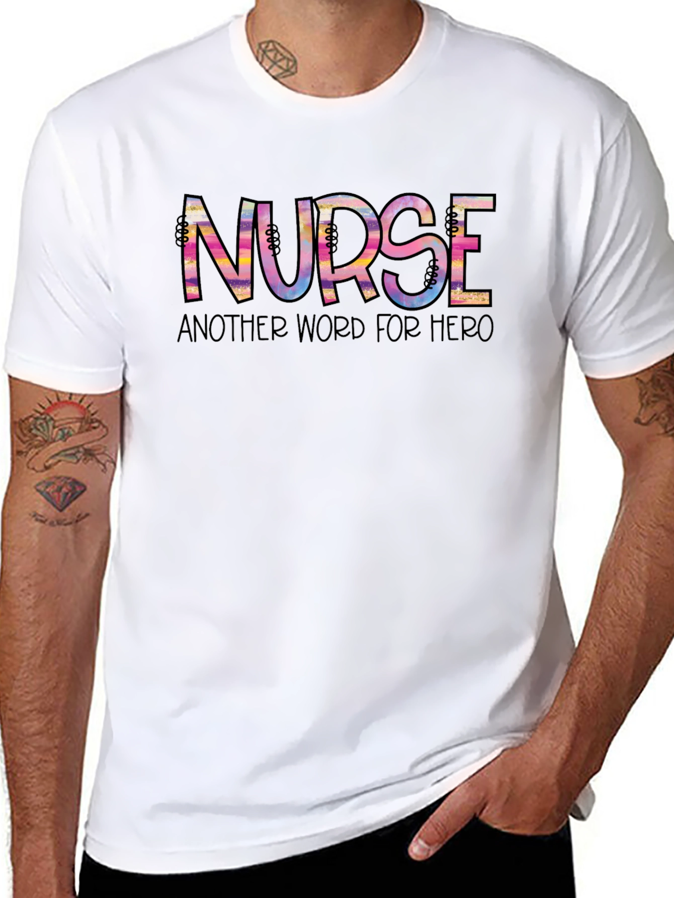 Nurse Hero T-Shirt - Black Casual Tee