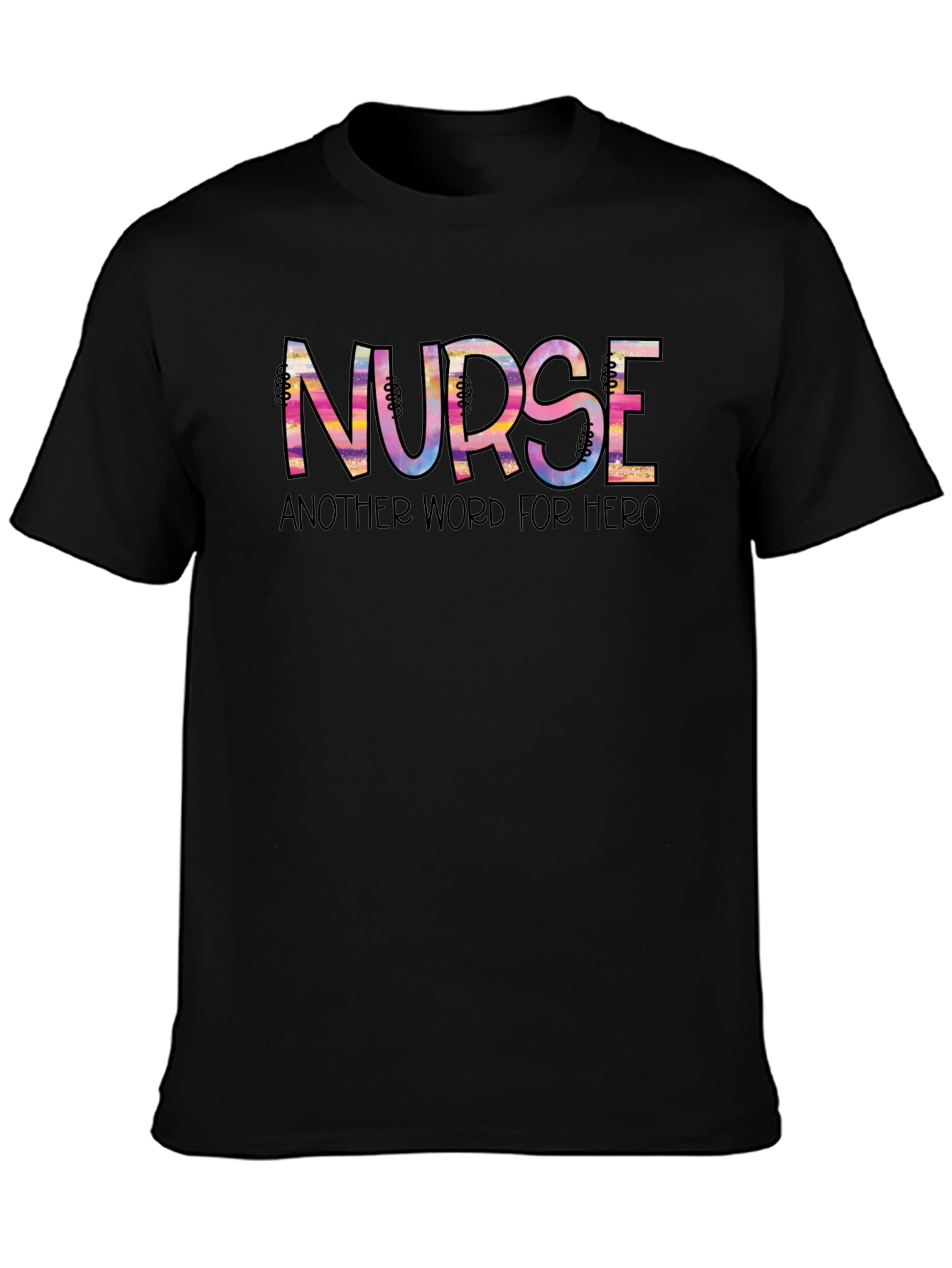Nurse Hero T-Shirt - Black Casual Tee