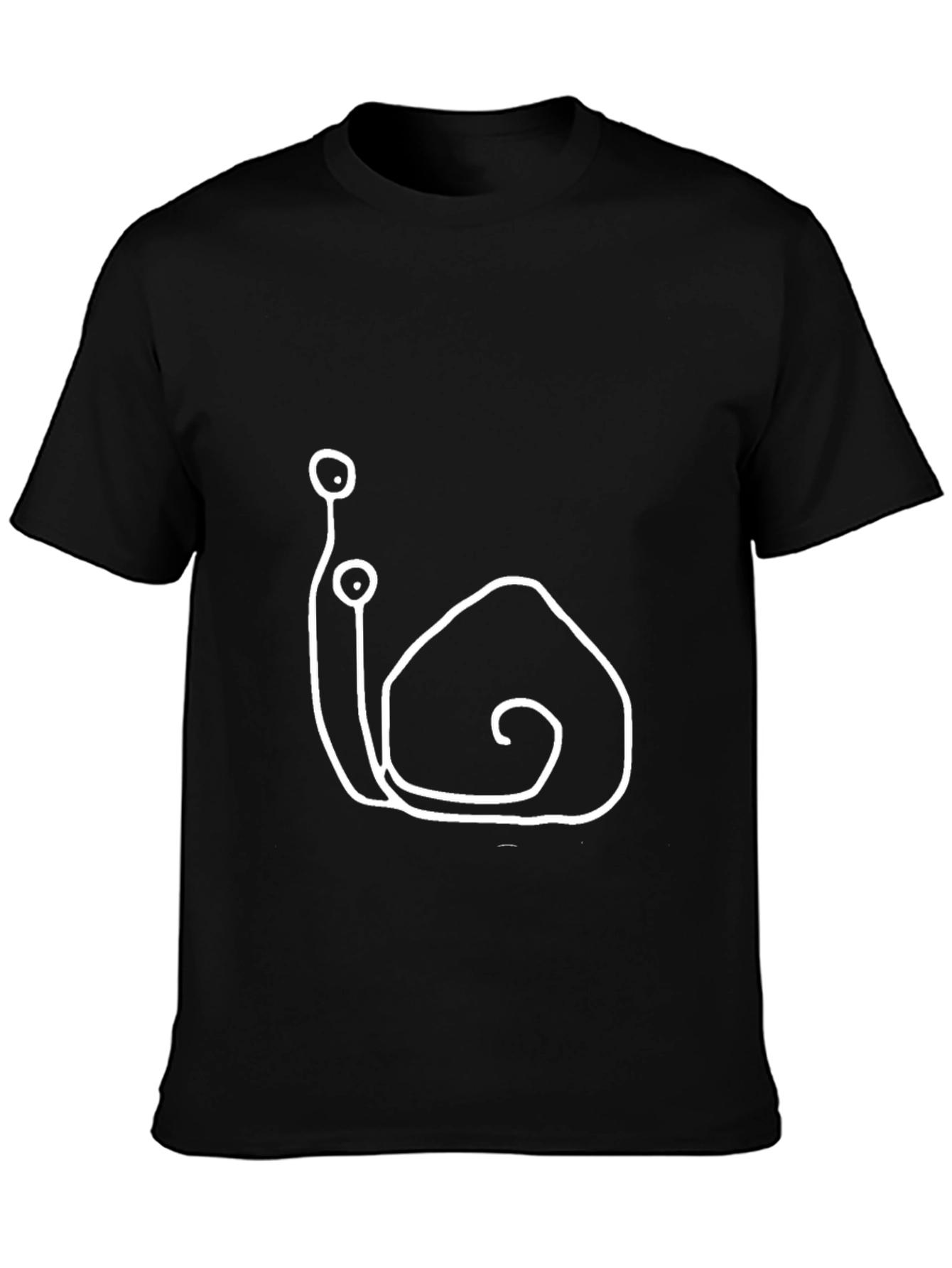 Snail Graphic Tee - Black Casual T-Shirt
