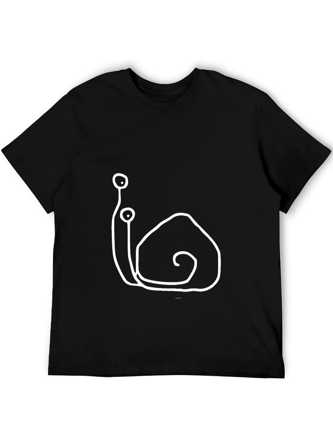 Snail Graphic Tee - Black Casual T-Shirt