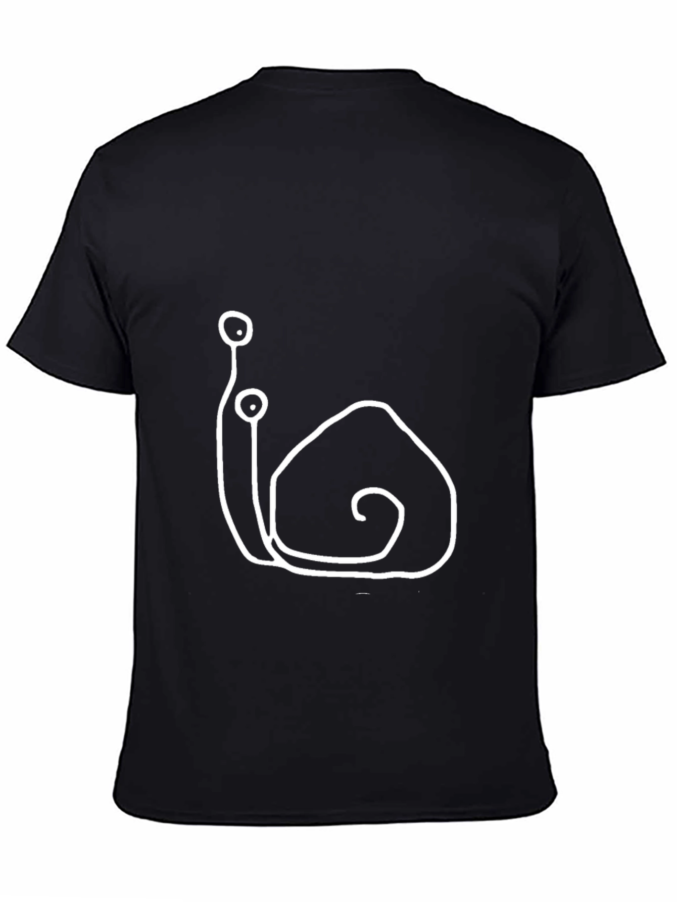 Snail Graphic Tee - Black Casual T-Shirt
