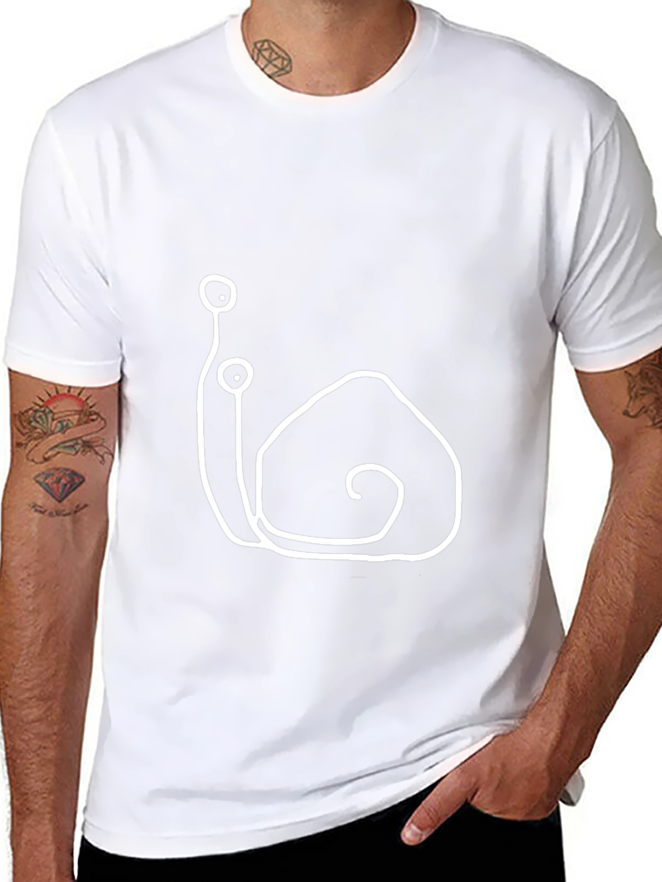 Snail Graphic Tee - Black Casual T-Shirt
