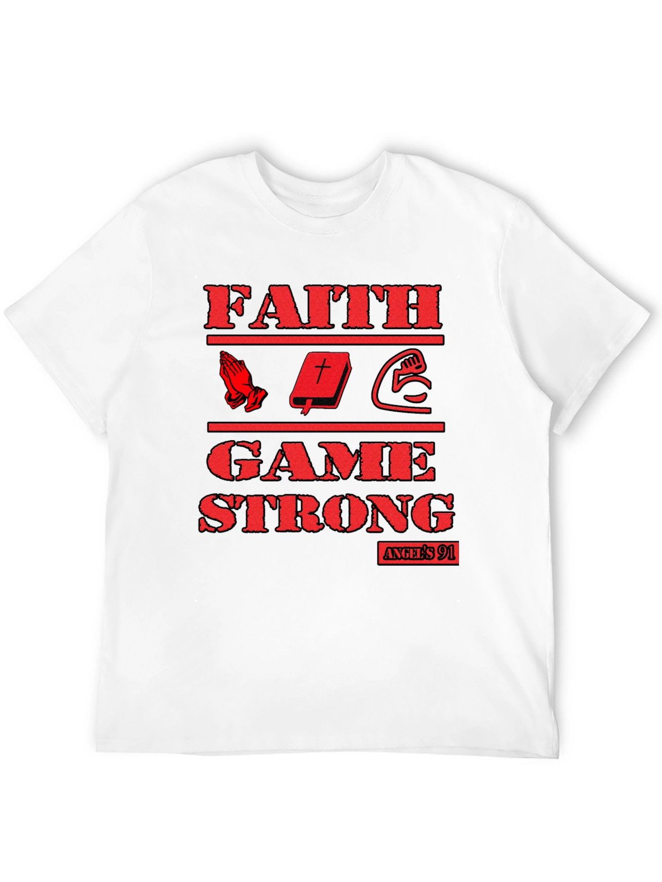 Faith Game Strong Graphic T-Shirt - Black