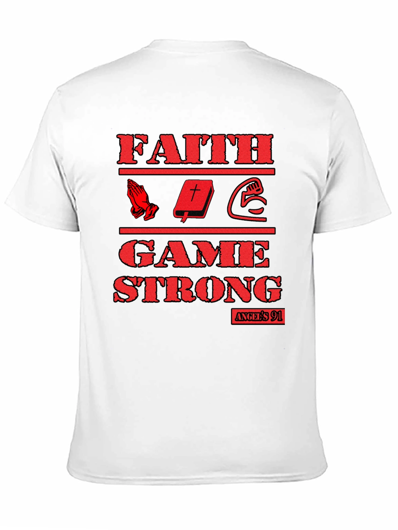 Faith Game Strong Graphic T-Shirt - Black