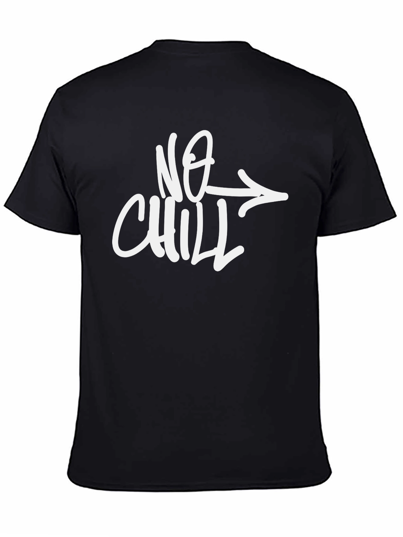 No Chill Graphic Print Mens Black T-Shirt